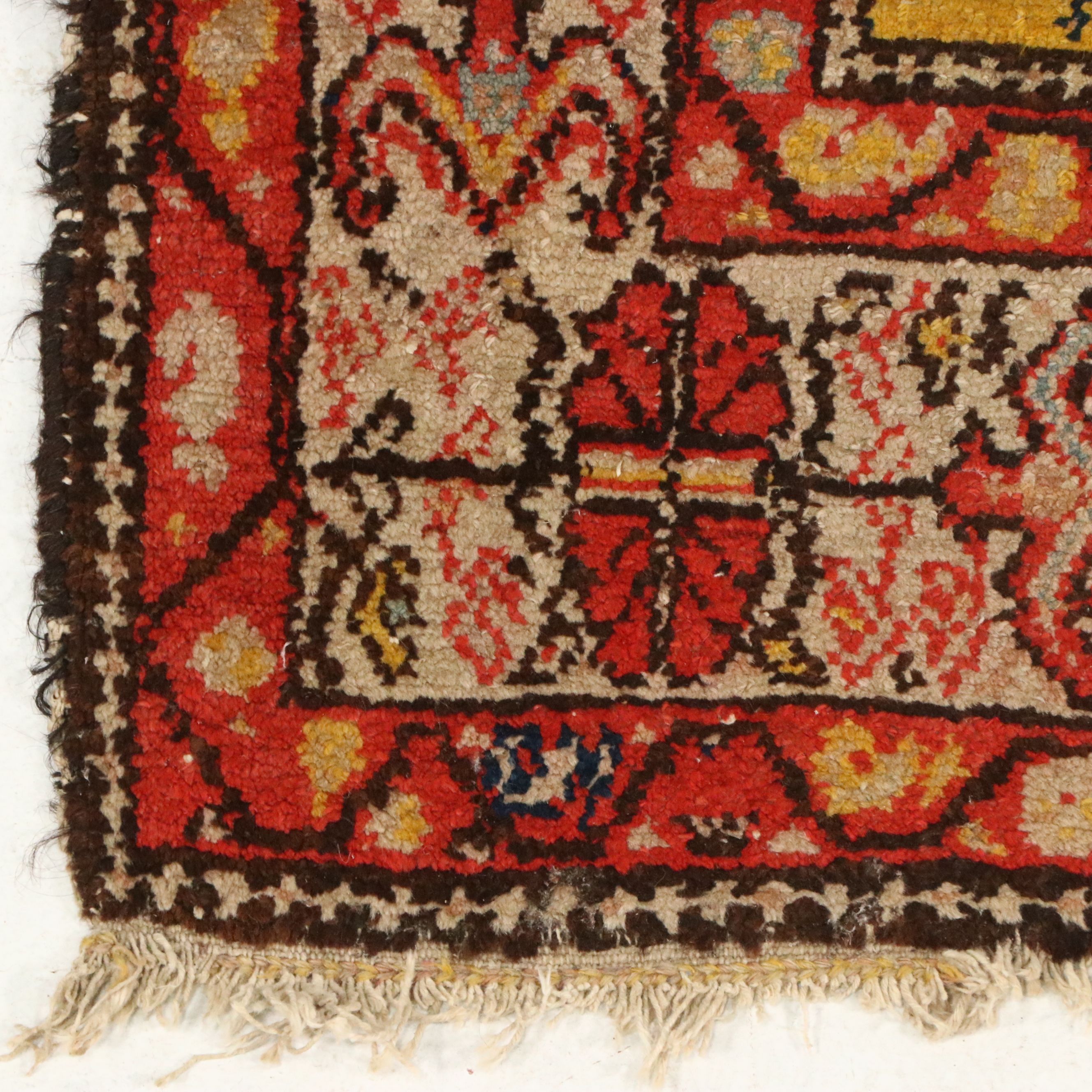 4' x 9' Hand-Knotted Persian Hamadan Area Rug