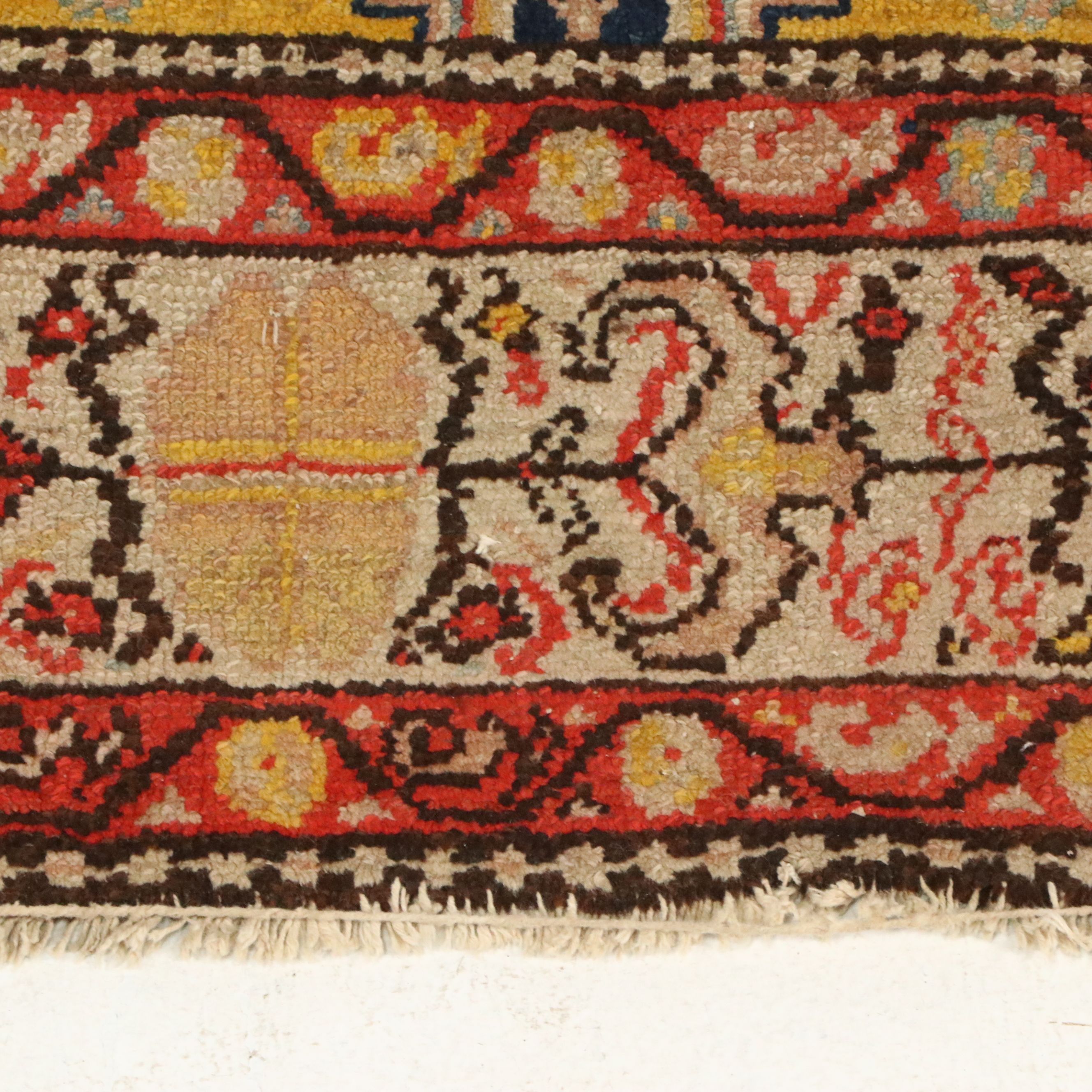 4' x 9' Hand-Knotted Persian Hamadan Area Rug