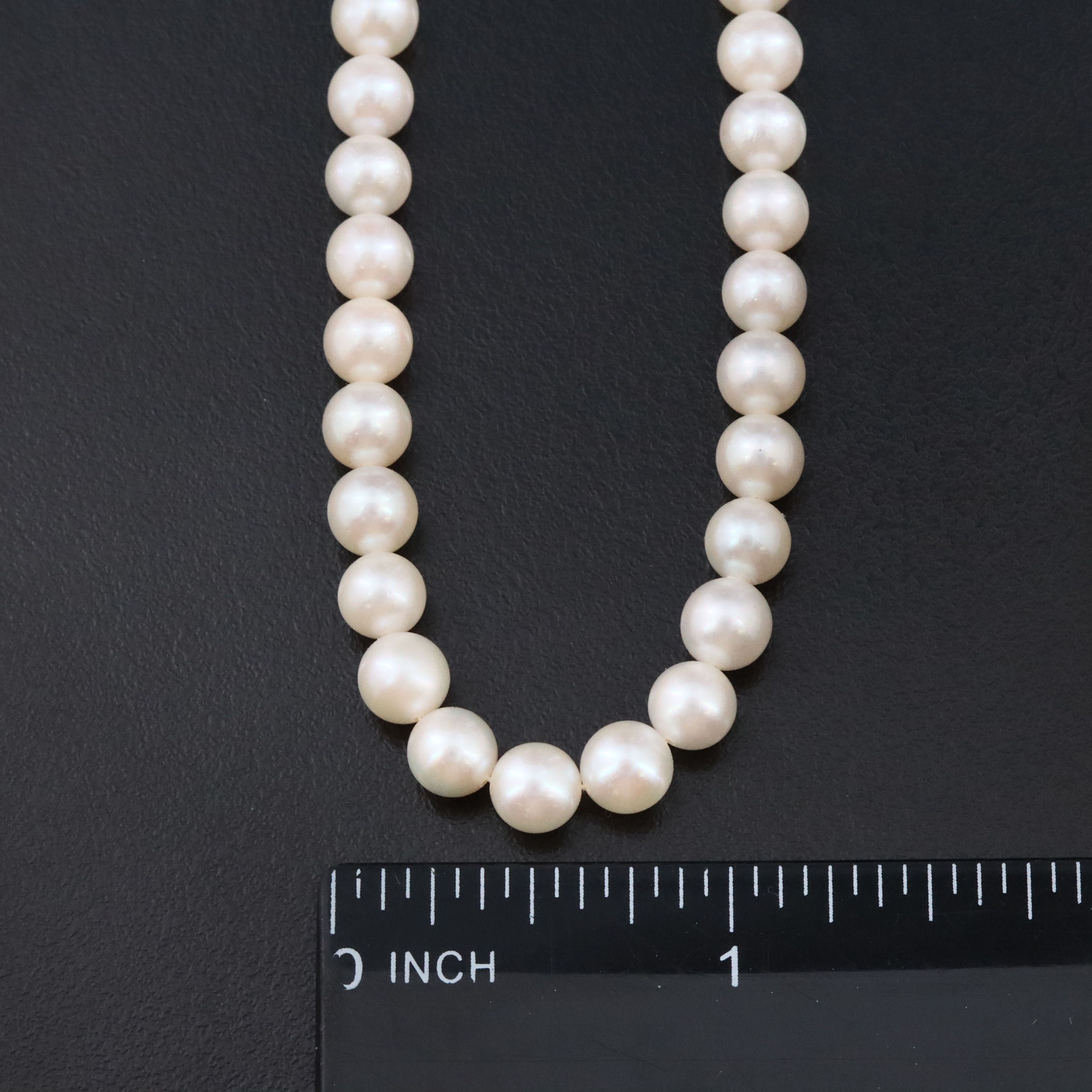 Mikimoto Pearl Choker Necklace with a Sterling Clasp