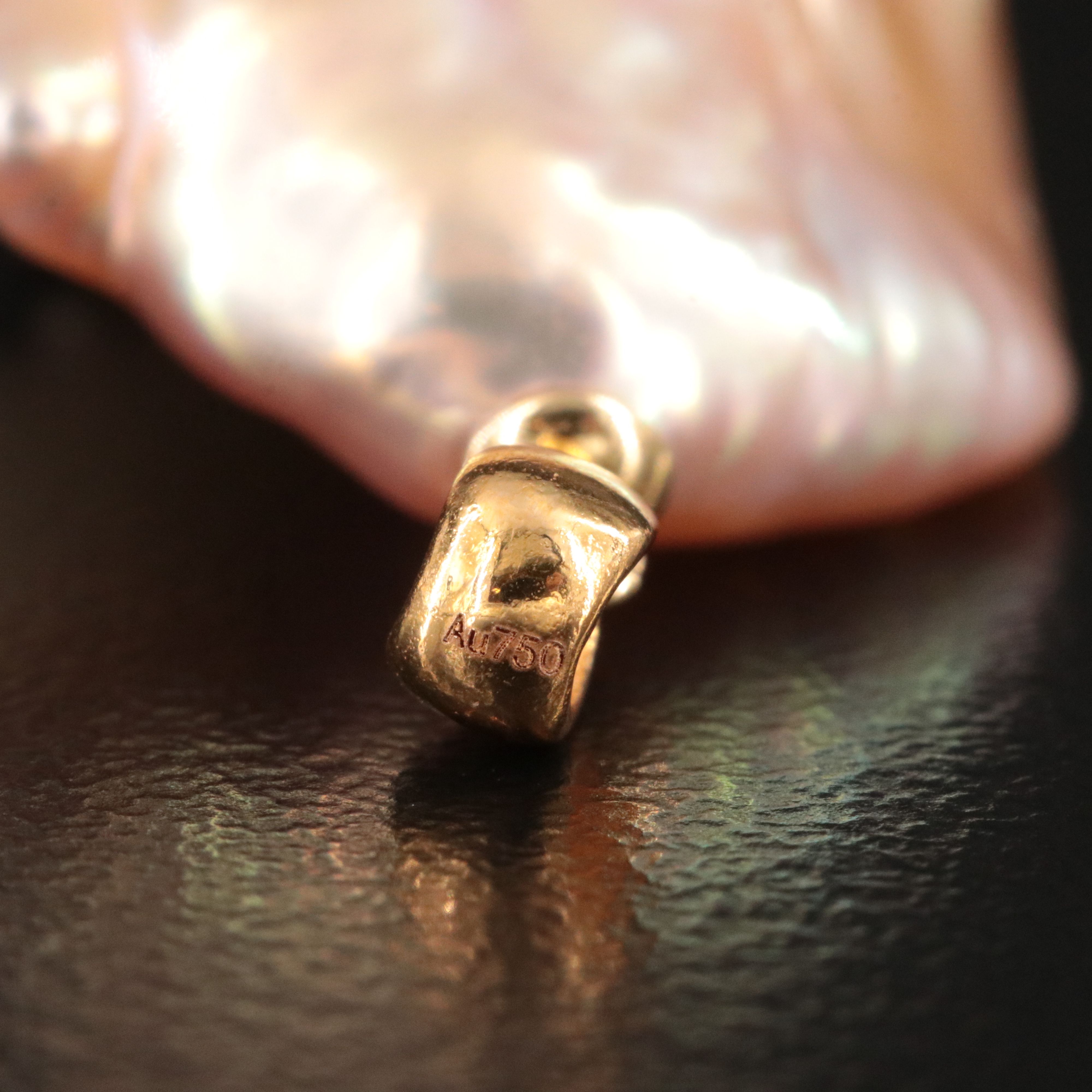 18K Pearl Pendant with Sterling Accent