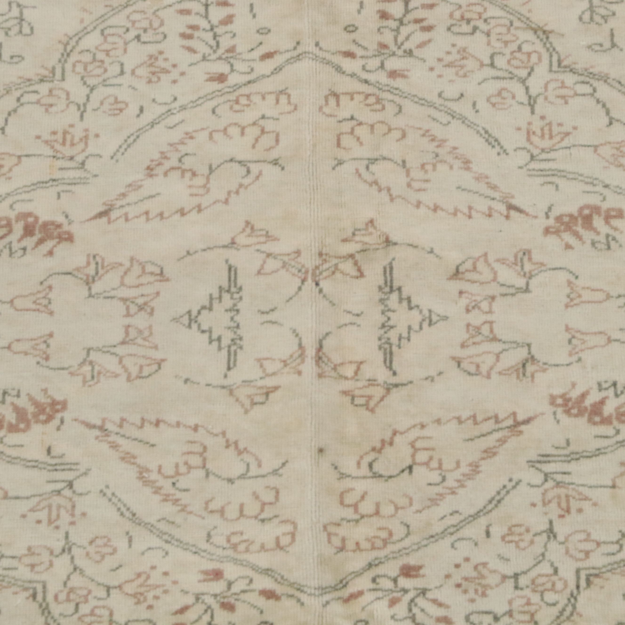 6'2 x 9'4 Hand-Knotted Turkish Oushak Area Rug