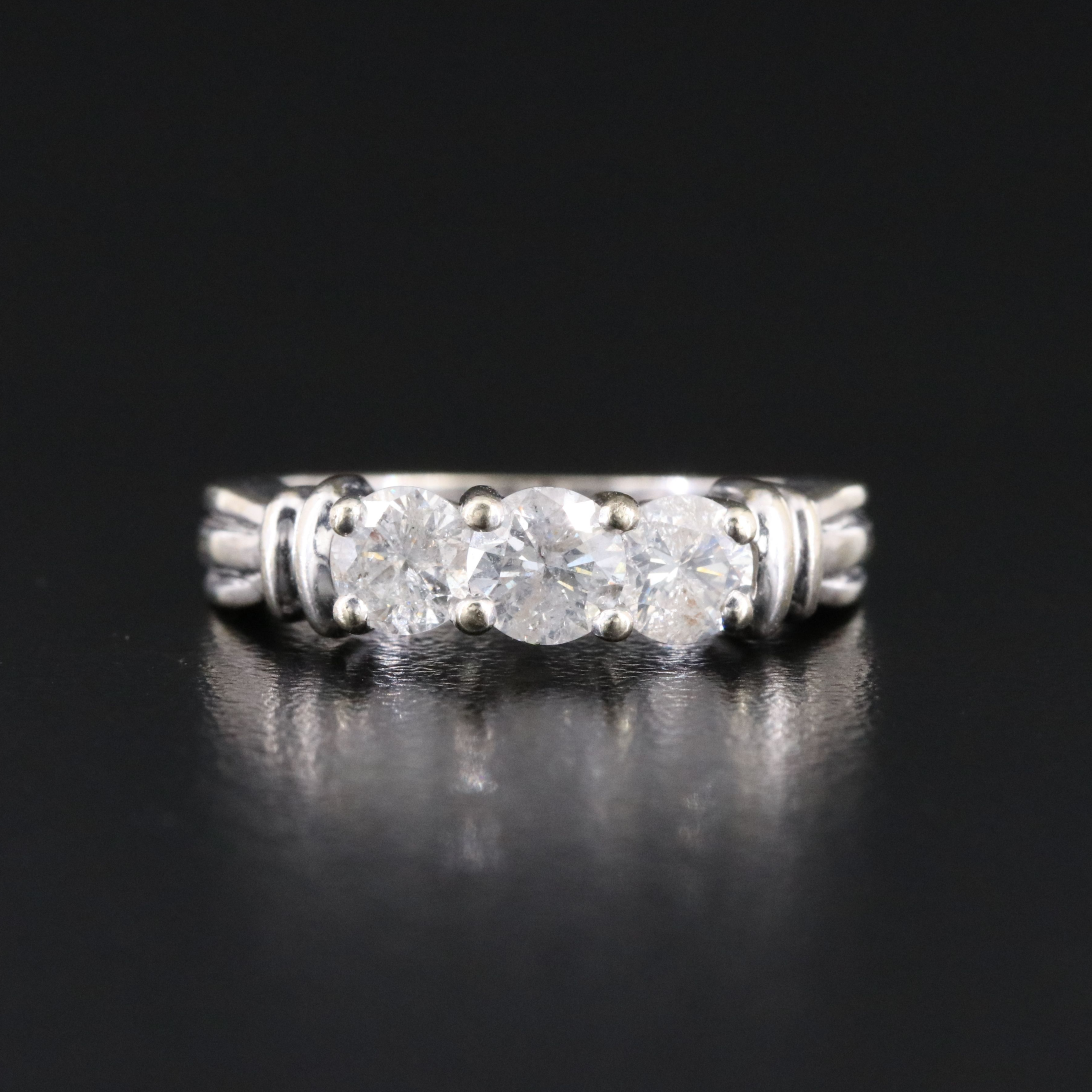 14K 1.00 CTW Diamond Three Stone Ring