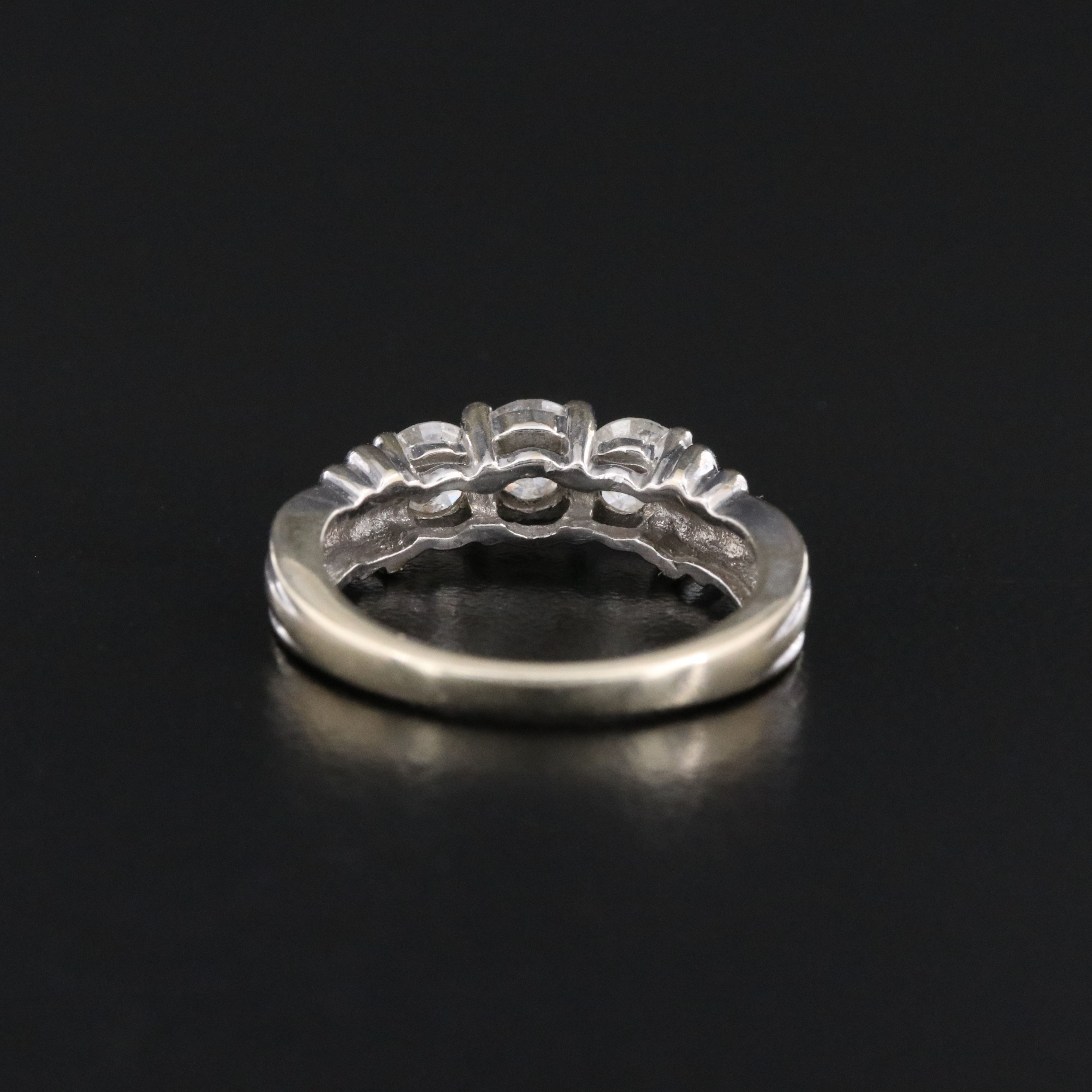 14K 1.00 CTW Diamond Three Stone Ring