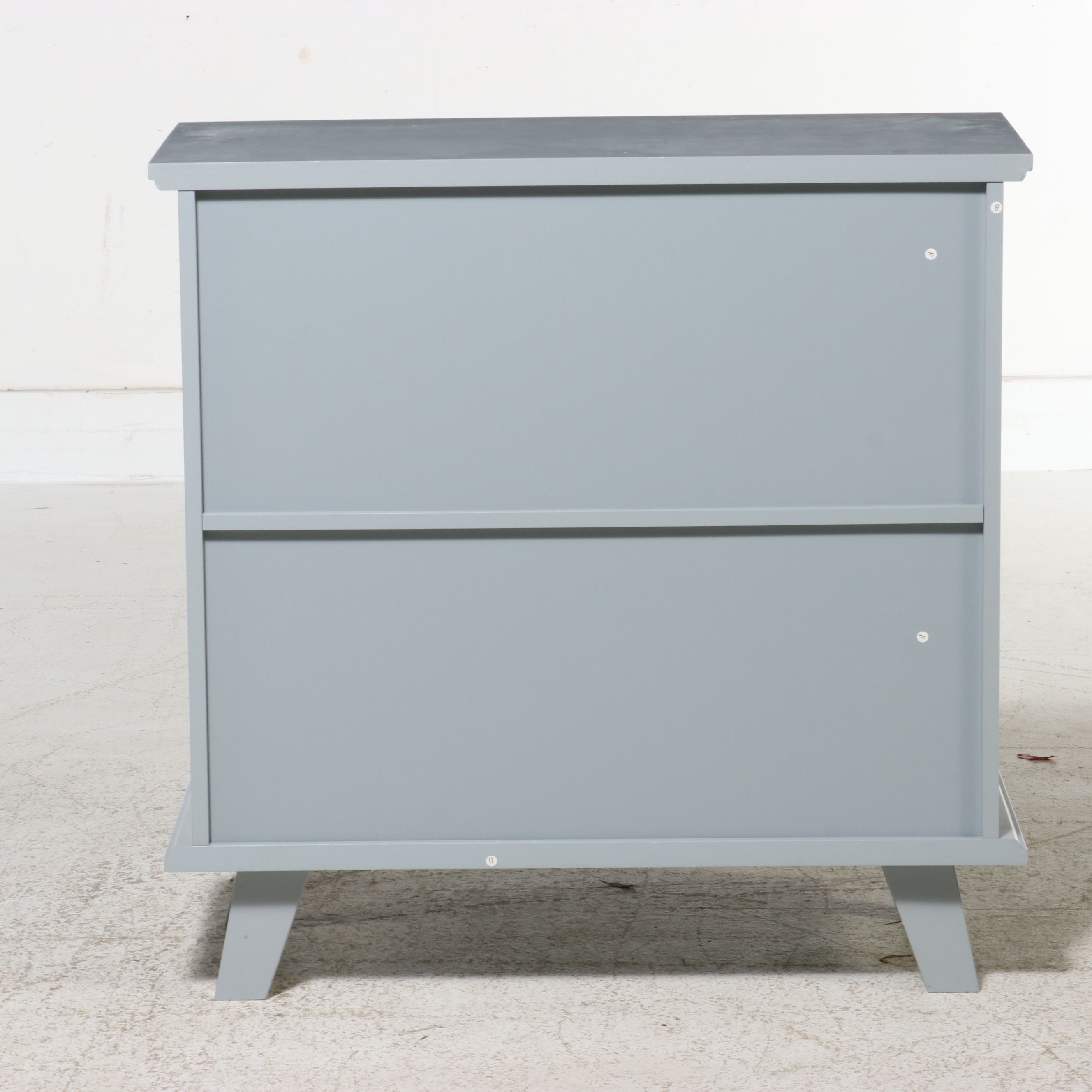 Contemporary Hollywood Regency Style Grey Fretwork Accent Cabinet, 21st Century