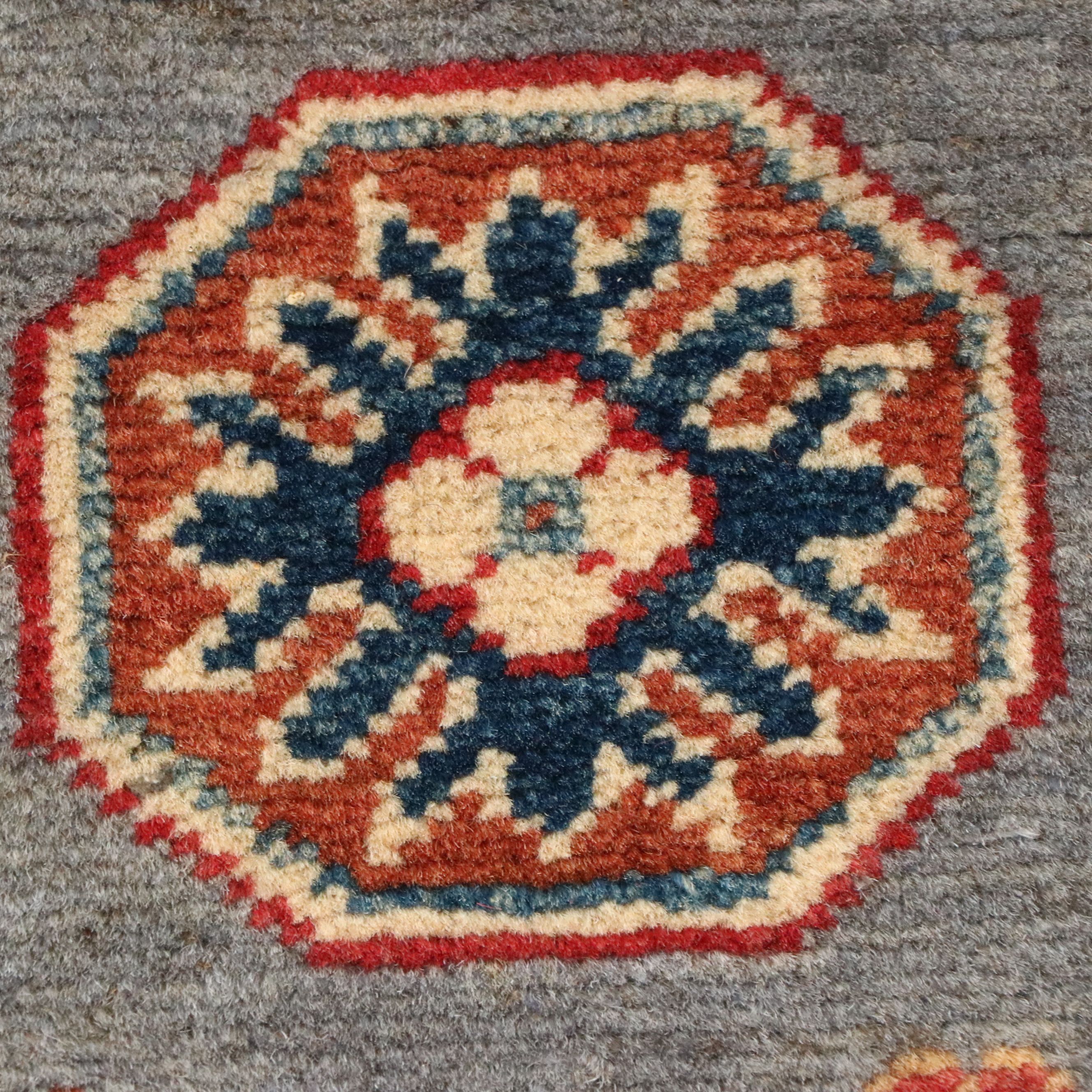 3'4 x 4'11 Hand-Knotted Pakistani Kazak Accent Rug