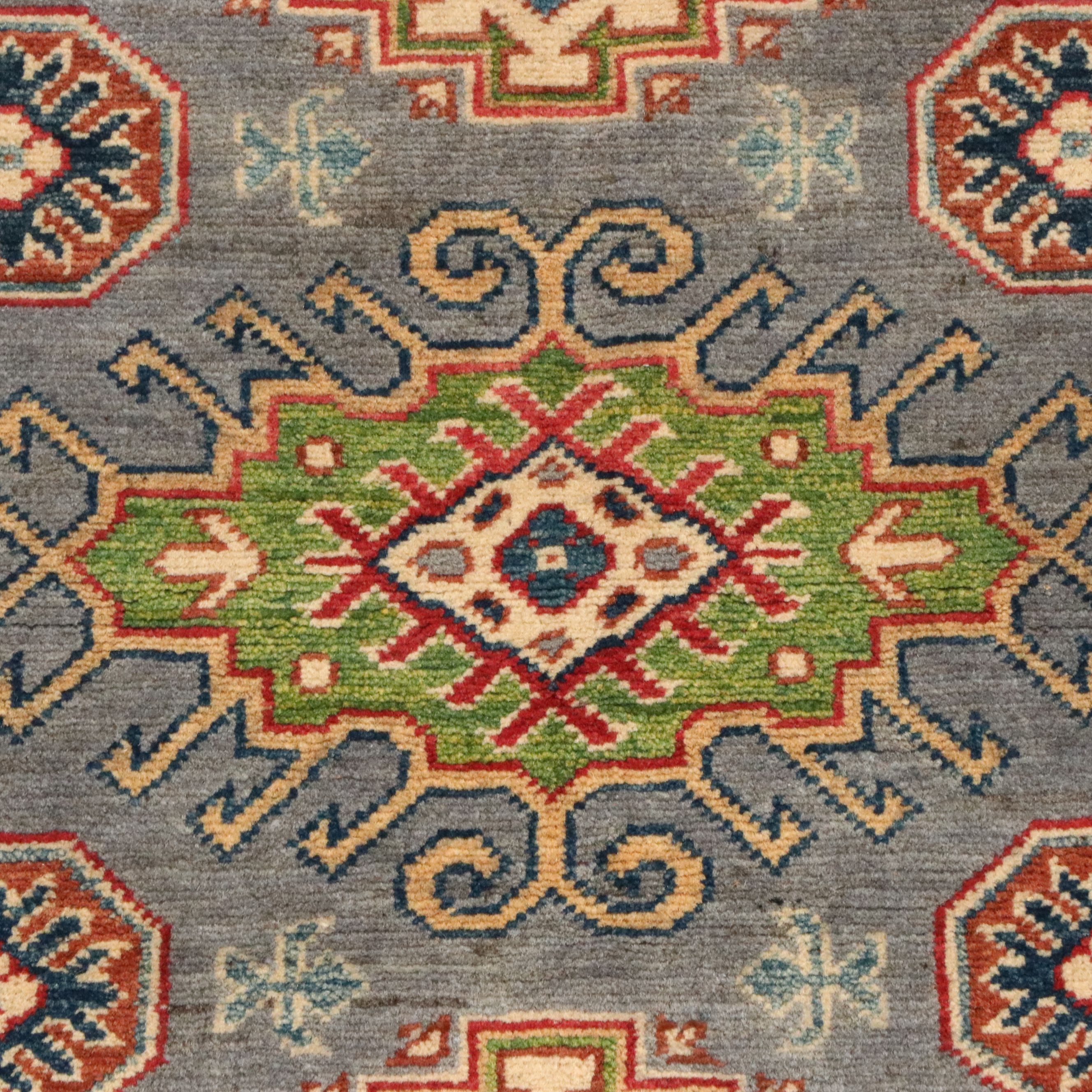 3'4 x 4'11 Hand-Knotted Pakistani Kazak Accent Rug