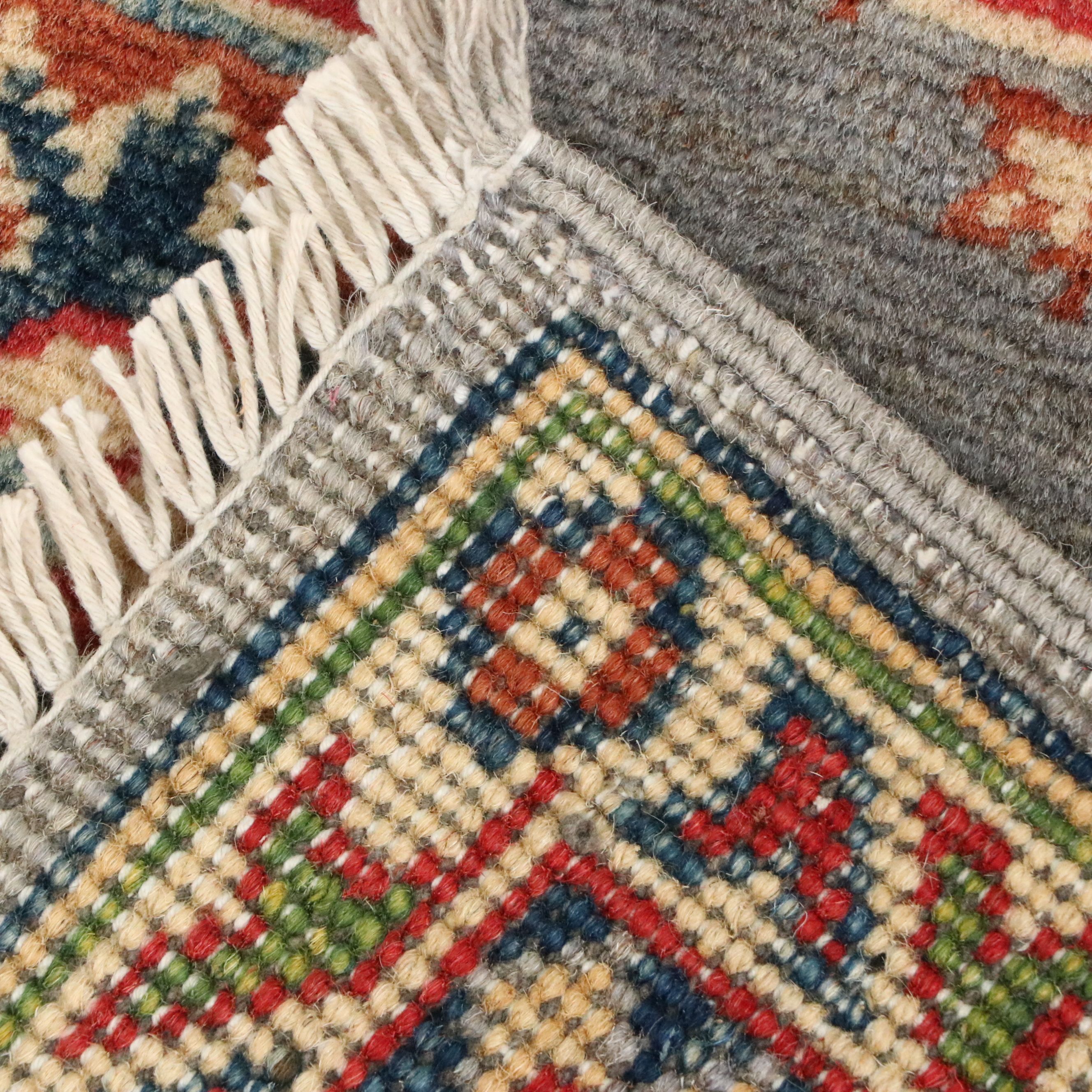 3'4 x 4'11 Hand-Knotted Pakistani Kazak Accent Rug