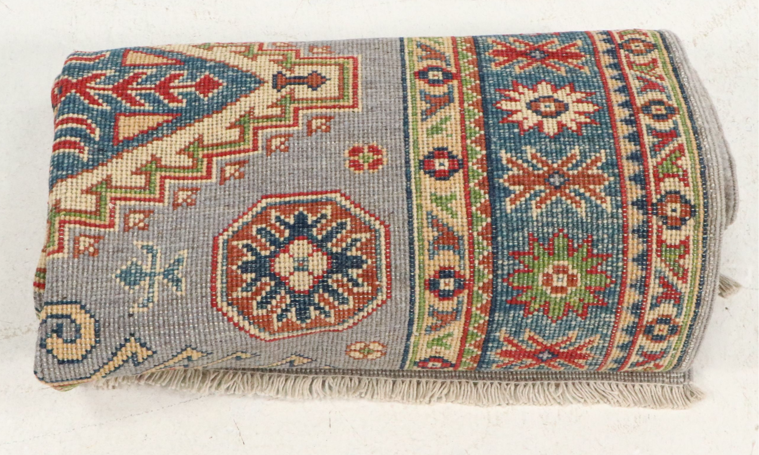 3'4 x 4'11 Hand-Knotted Pakistani Kazak Accent Rug
