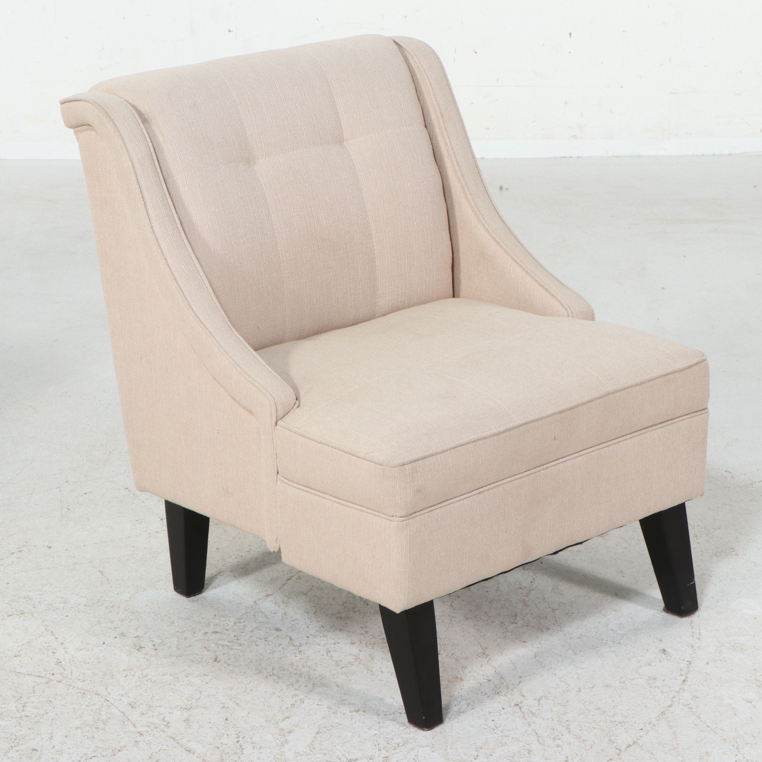 Pair of Upholstered Club Chairs with Accent Pillows