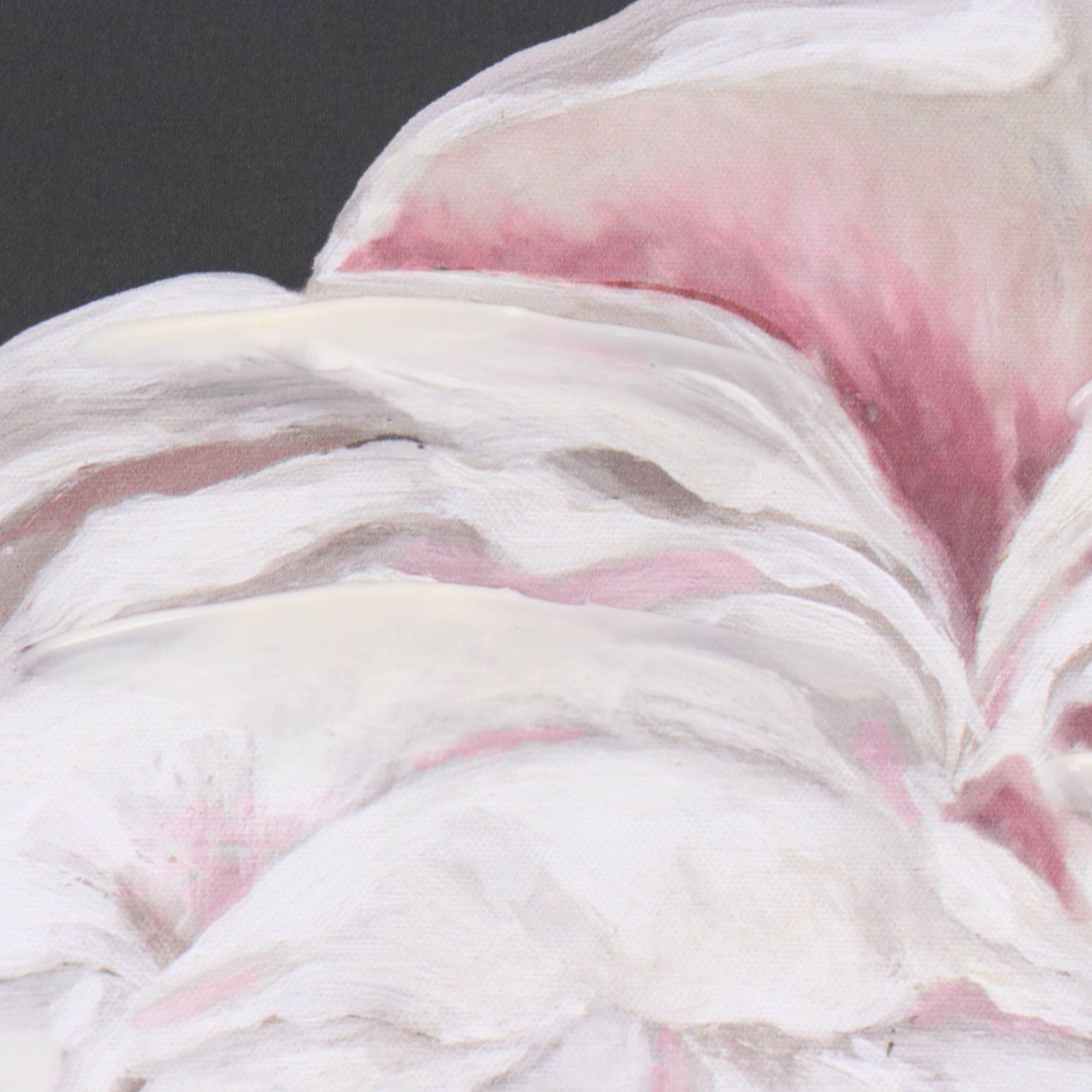 Embellished Digital Prints of Pink Peonies and Red Cottage Door, 21st Century