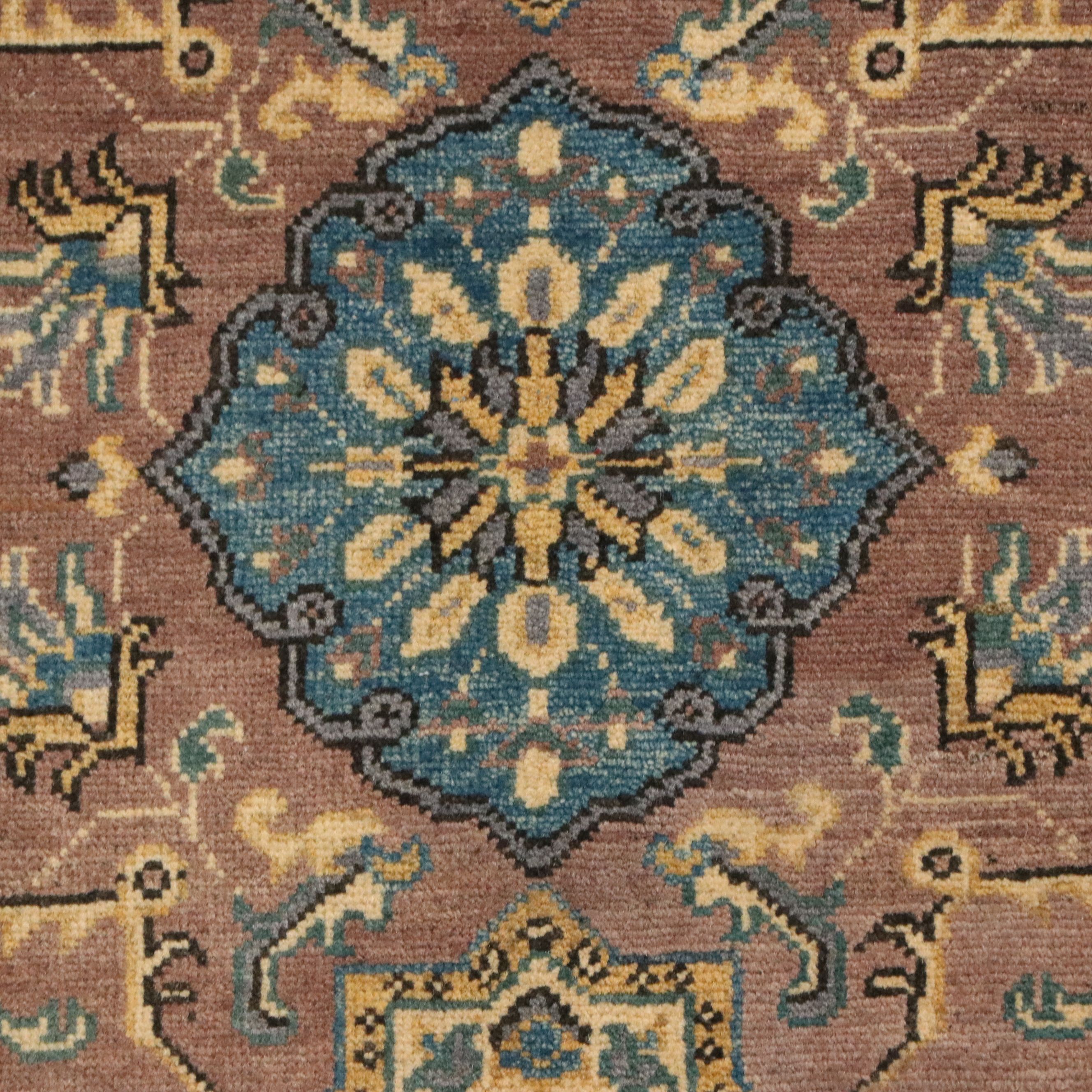 3'2 x 4'8 Hand-Knotted Kazak Style Accent Rug