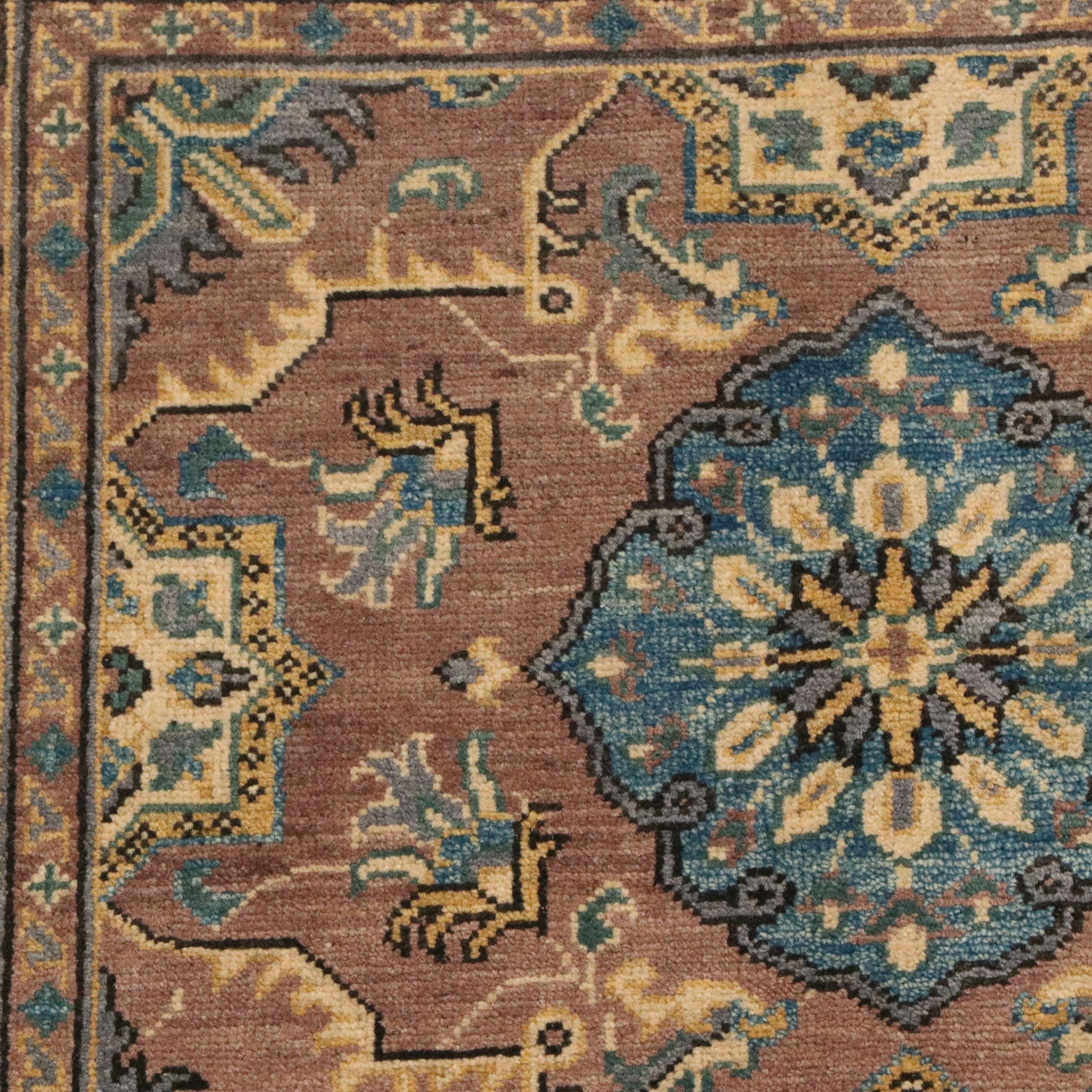 3'2 x 4'8 Hand-Knotted Kazak Style Accent Rug