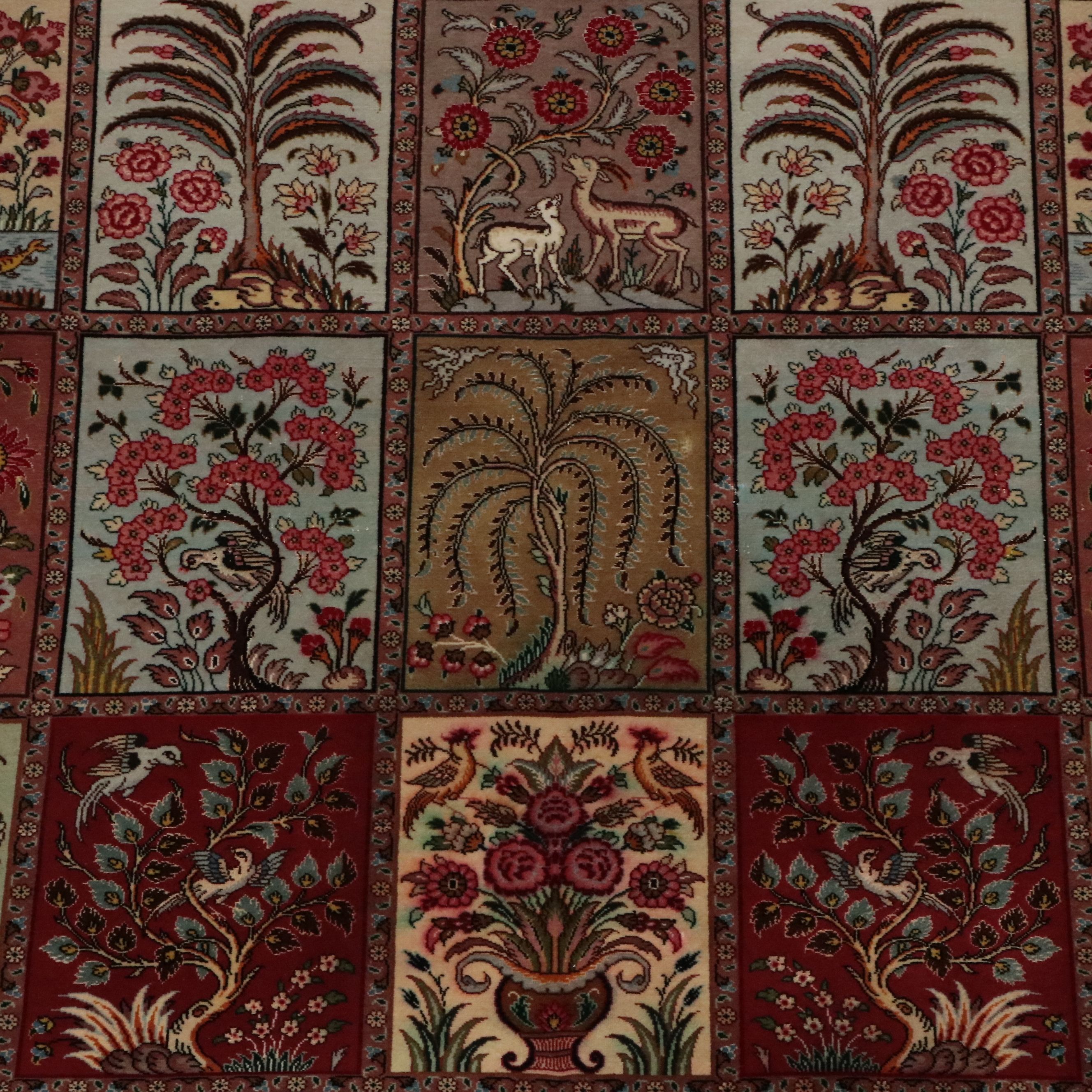 6'8 x 9'8 Hand-Knotted Persian Tabriz Silk Accented Area Rug