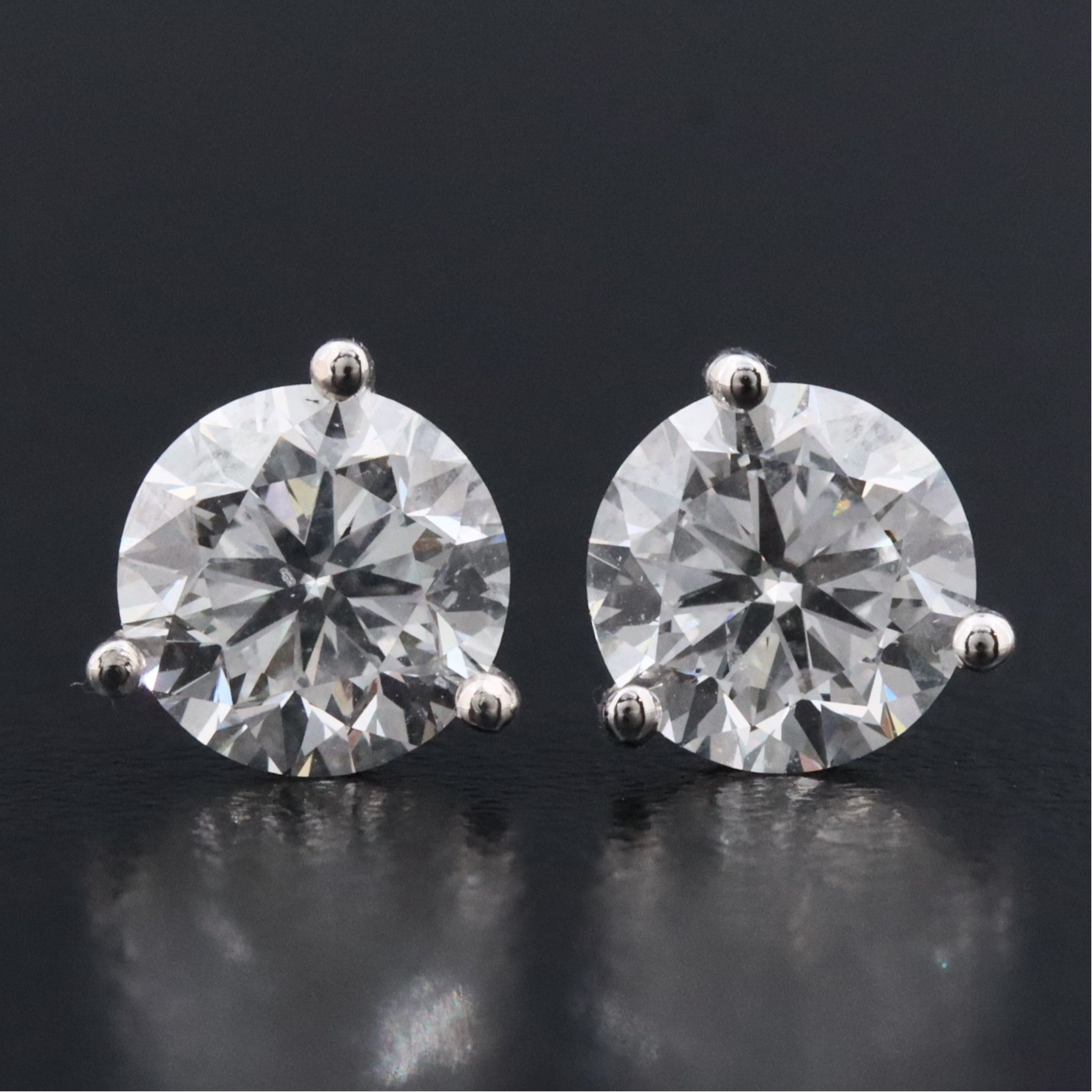 10K 2.00 CTW Lab Grown Diamond Martini Set Stud Earrings