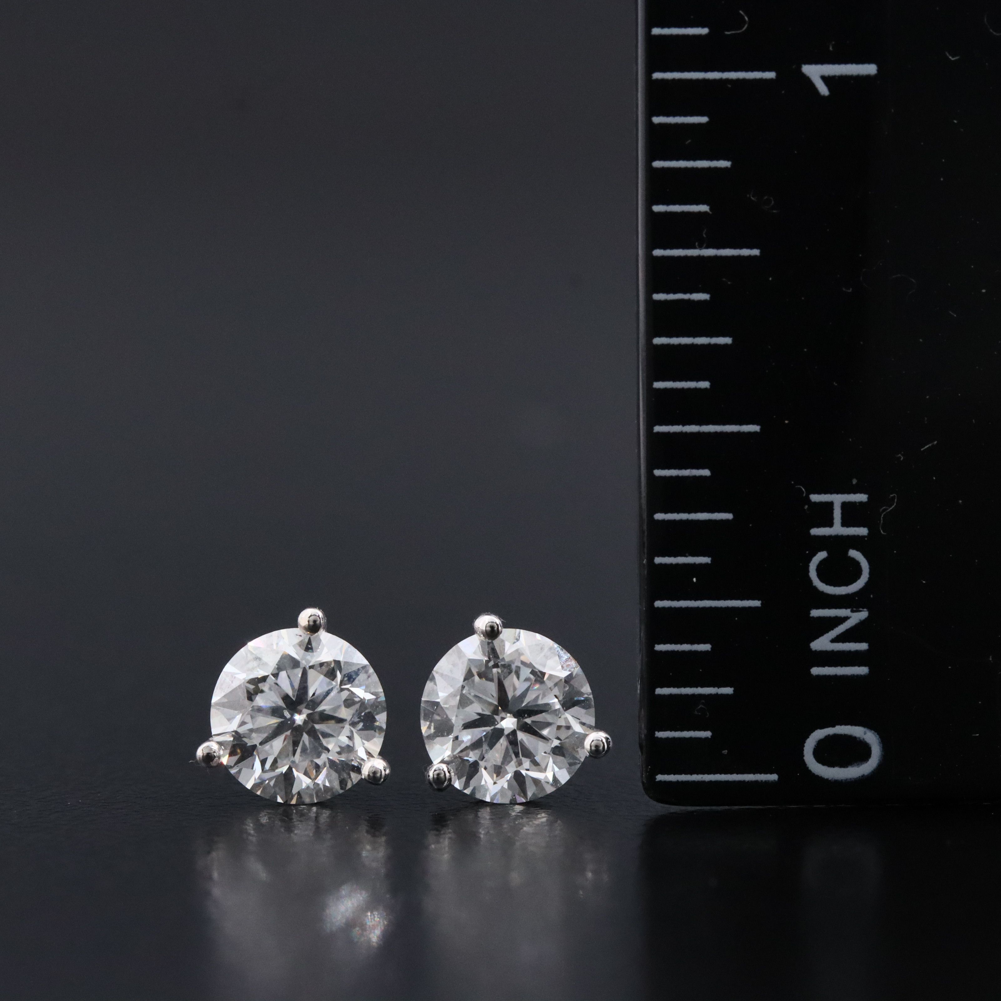 10K 2.00 CTW Lab Grown Diamond Martini Set Stud Earrings