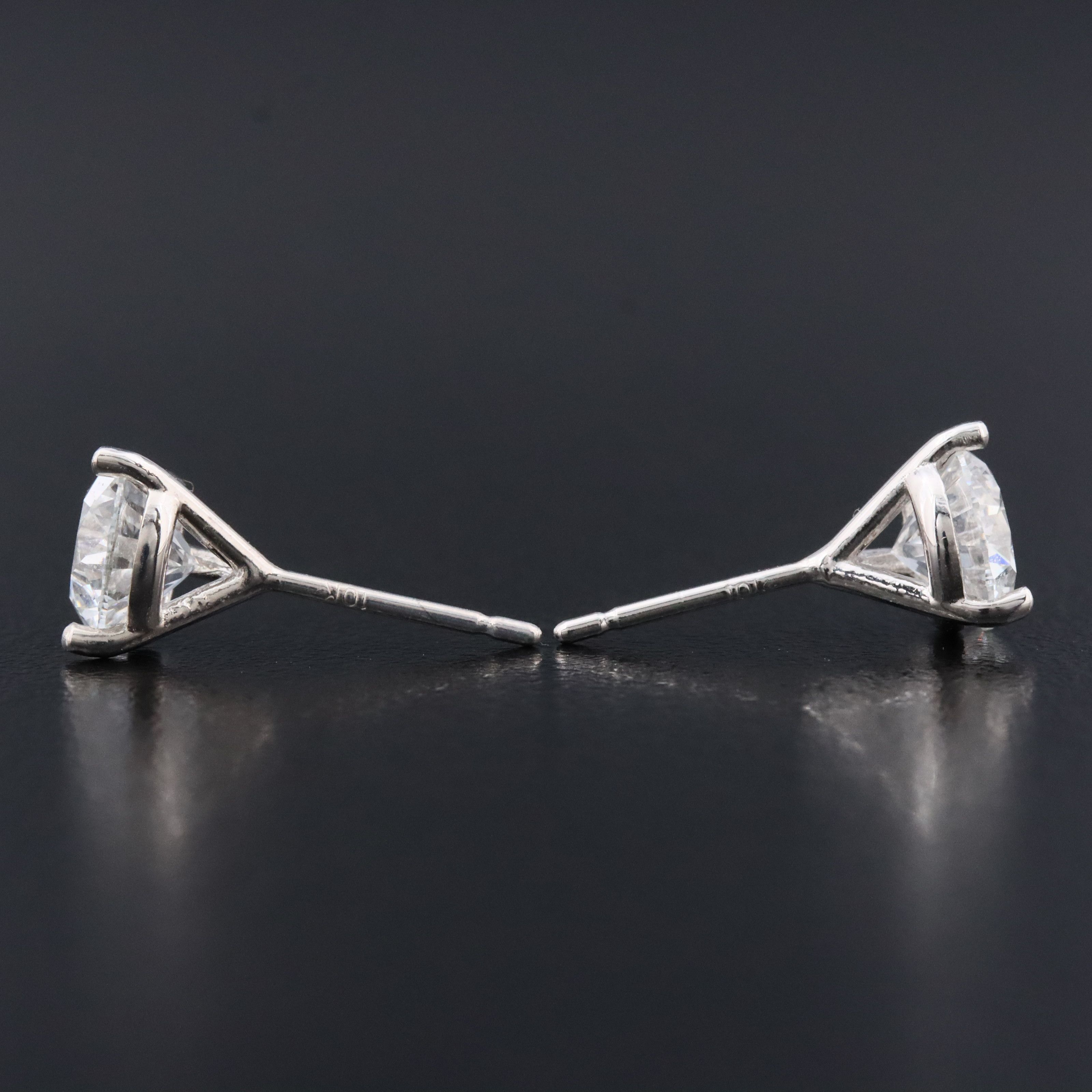 10K 2.00 CTW Lab Grown Diamond Martini Set Stud Earrings