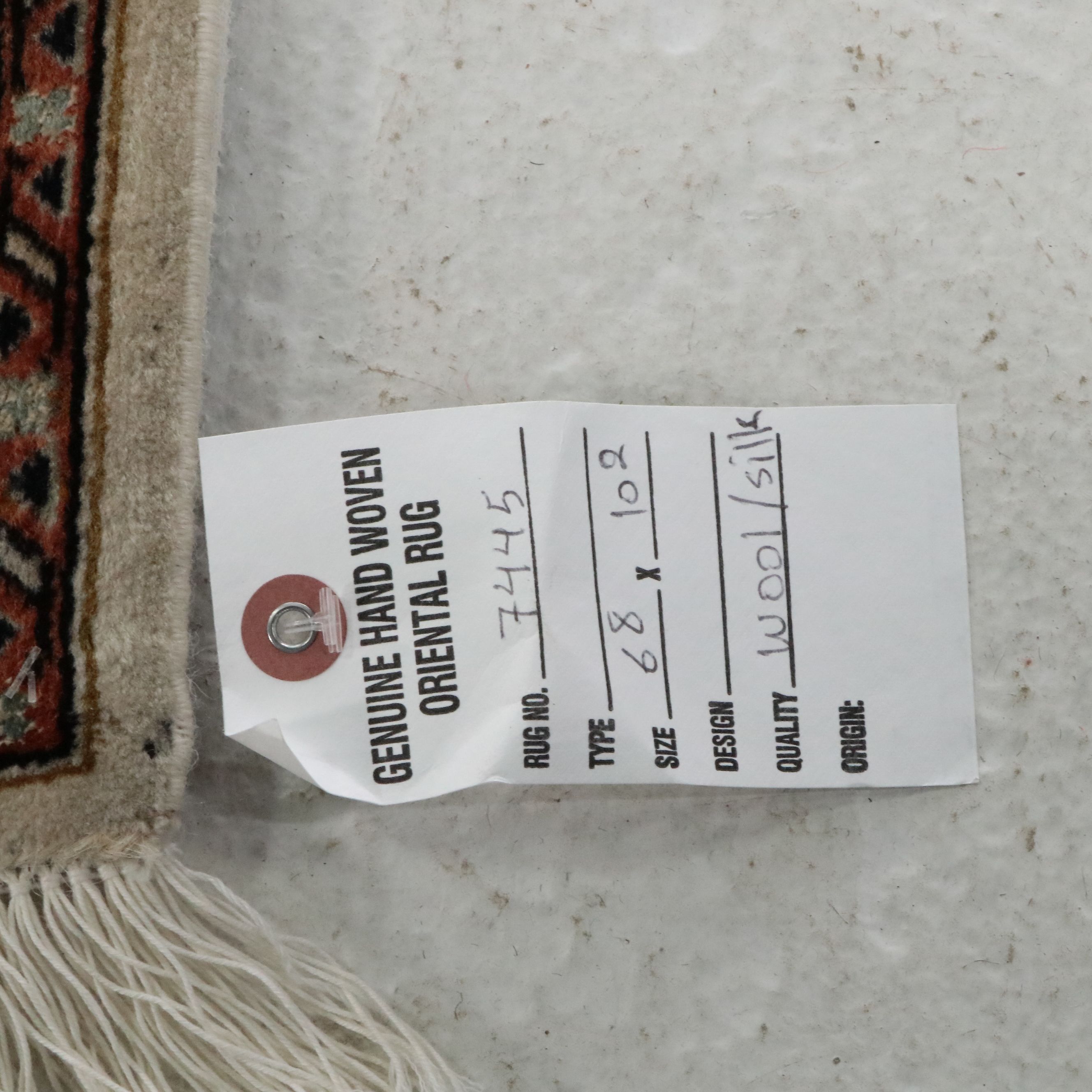 6'8 x 9'8 Hand-Knotted Persian Tabriz Silk Accented Area Rug