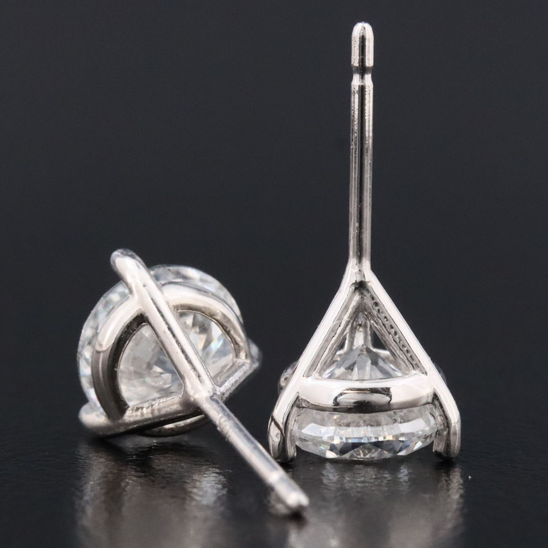 10K 2.00 CTW Lab Grown Diamond Martini Set Stud Earrings