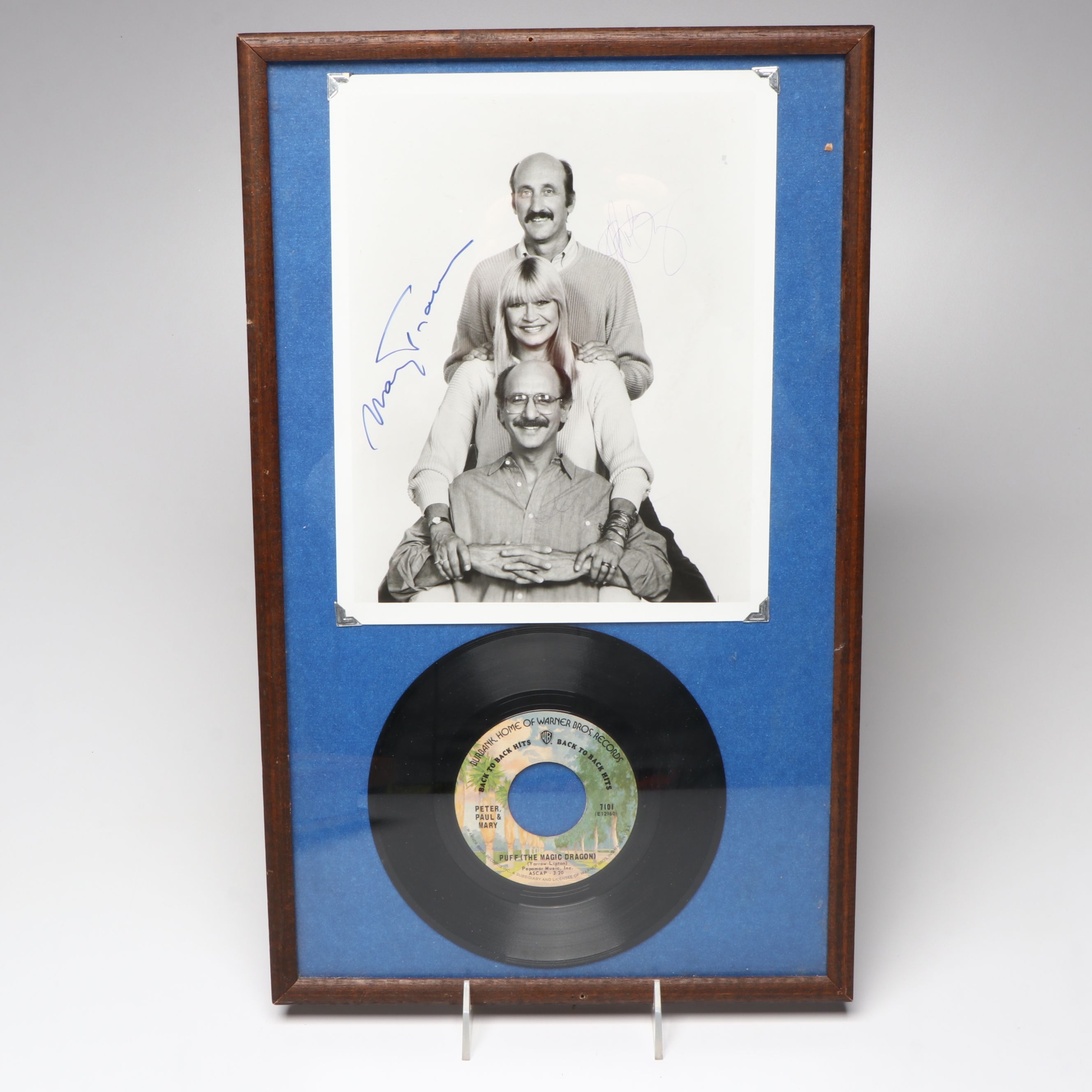 Peter, Paul & Mary, Dean Martin and Red Skelton Signed Portraits and Letter