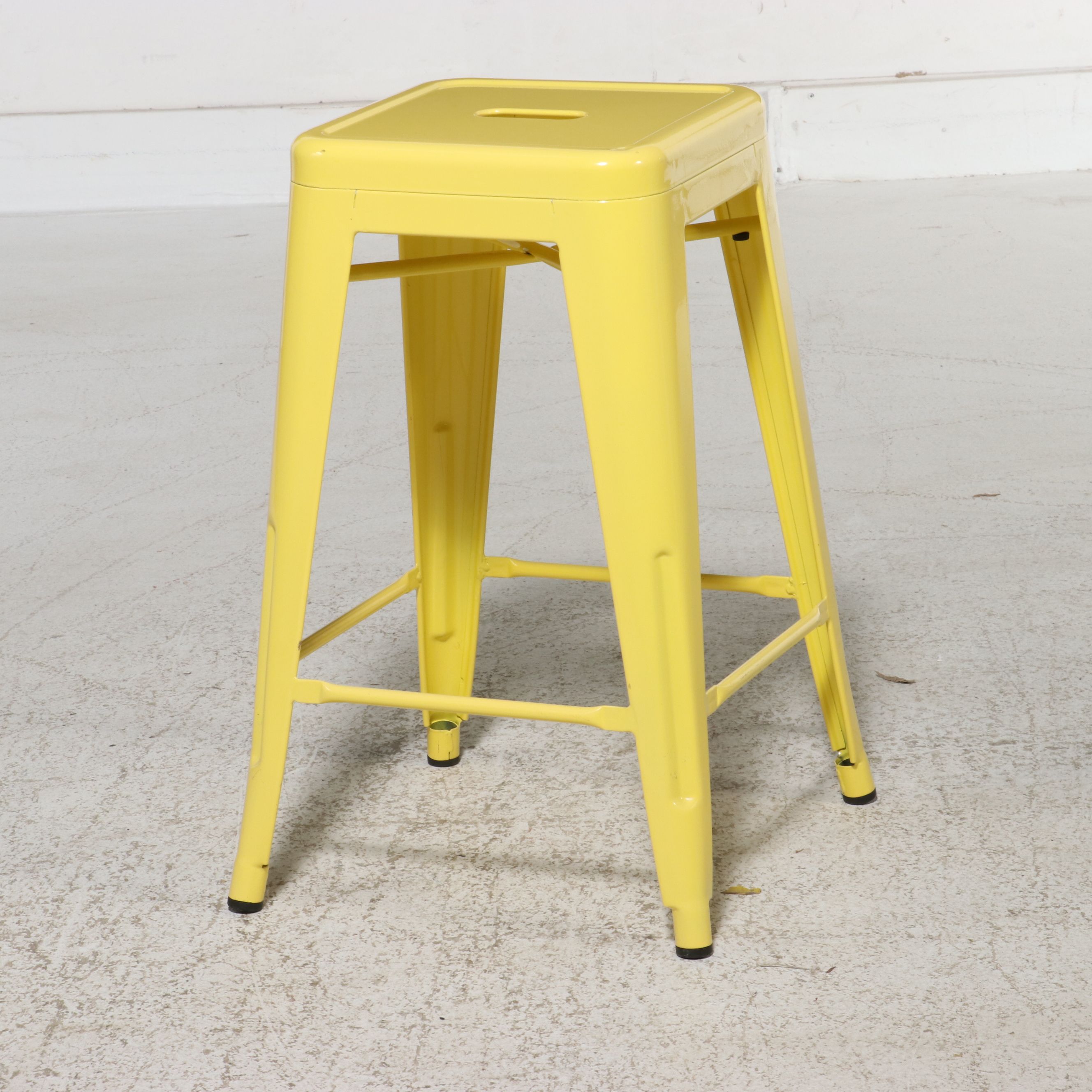 Set of Six Industrial Metal Barstools