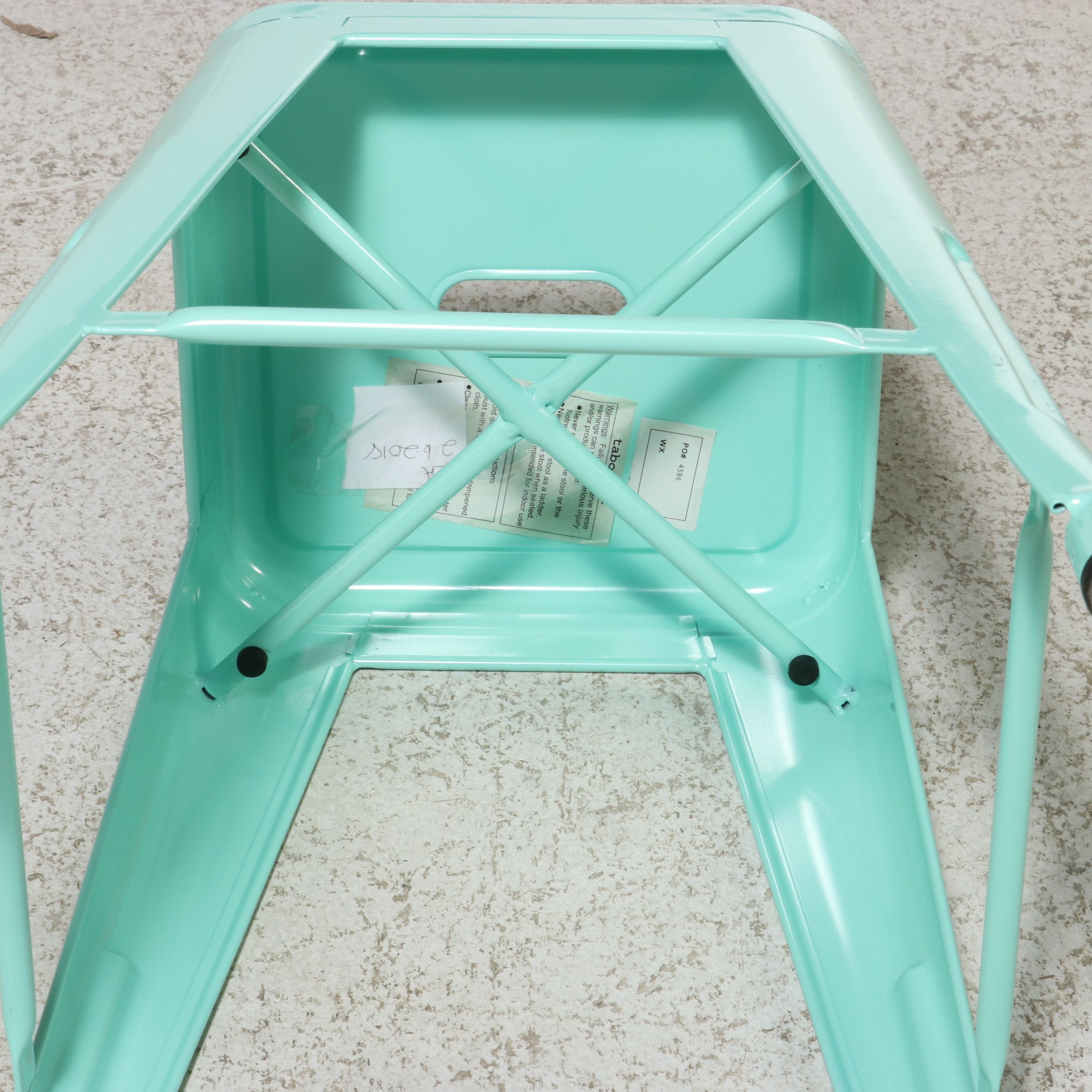 Set of Six Industrial Metal Barstools