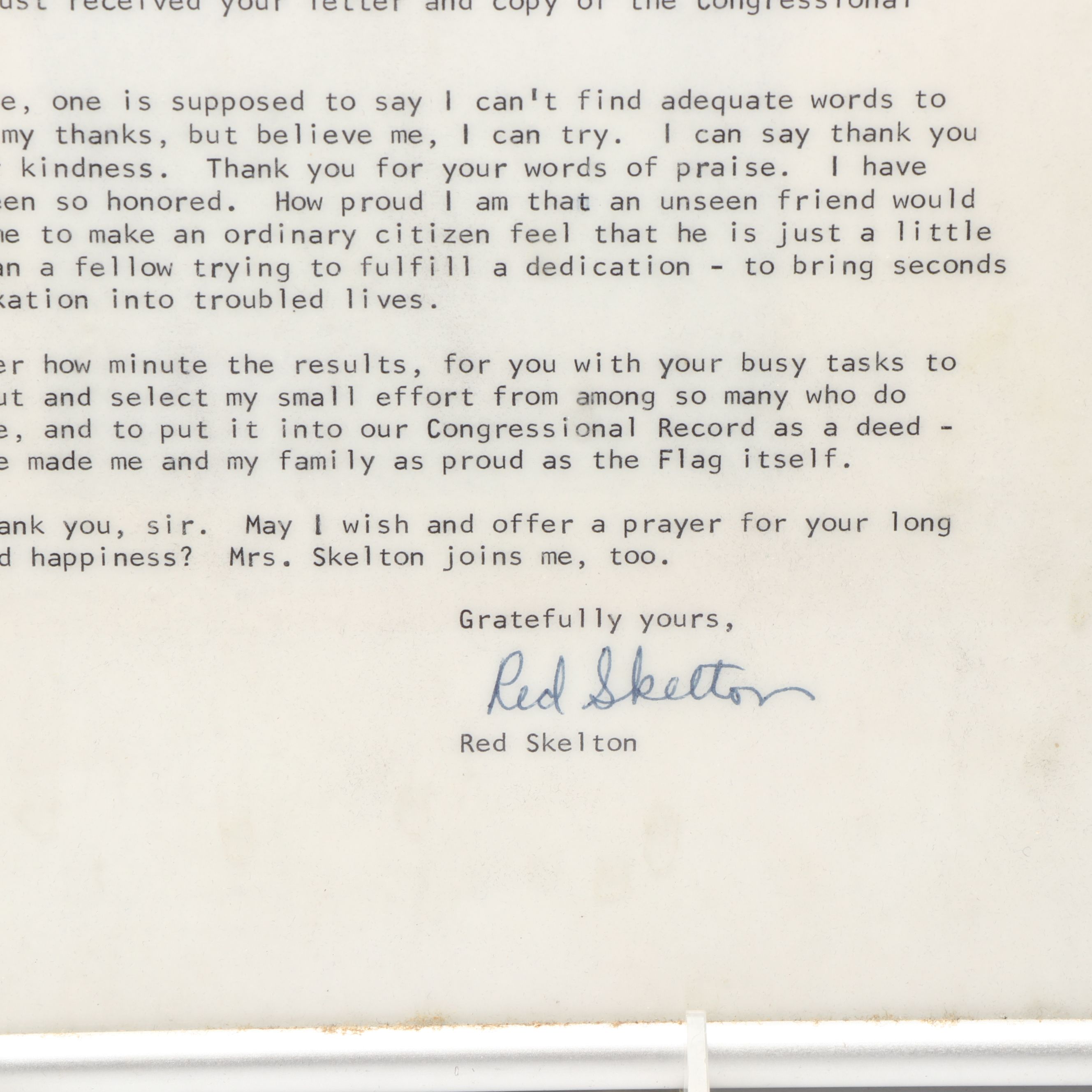 Peter, Paul & Mary, Dean Martin and Red Skelton Signed Portraits and Letter