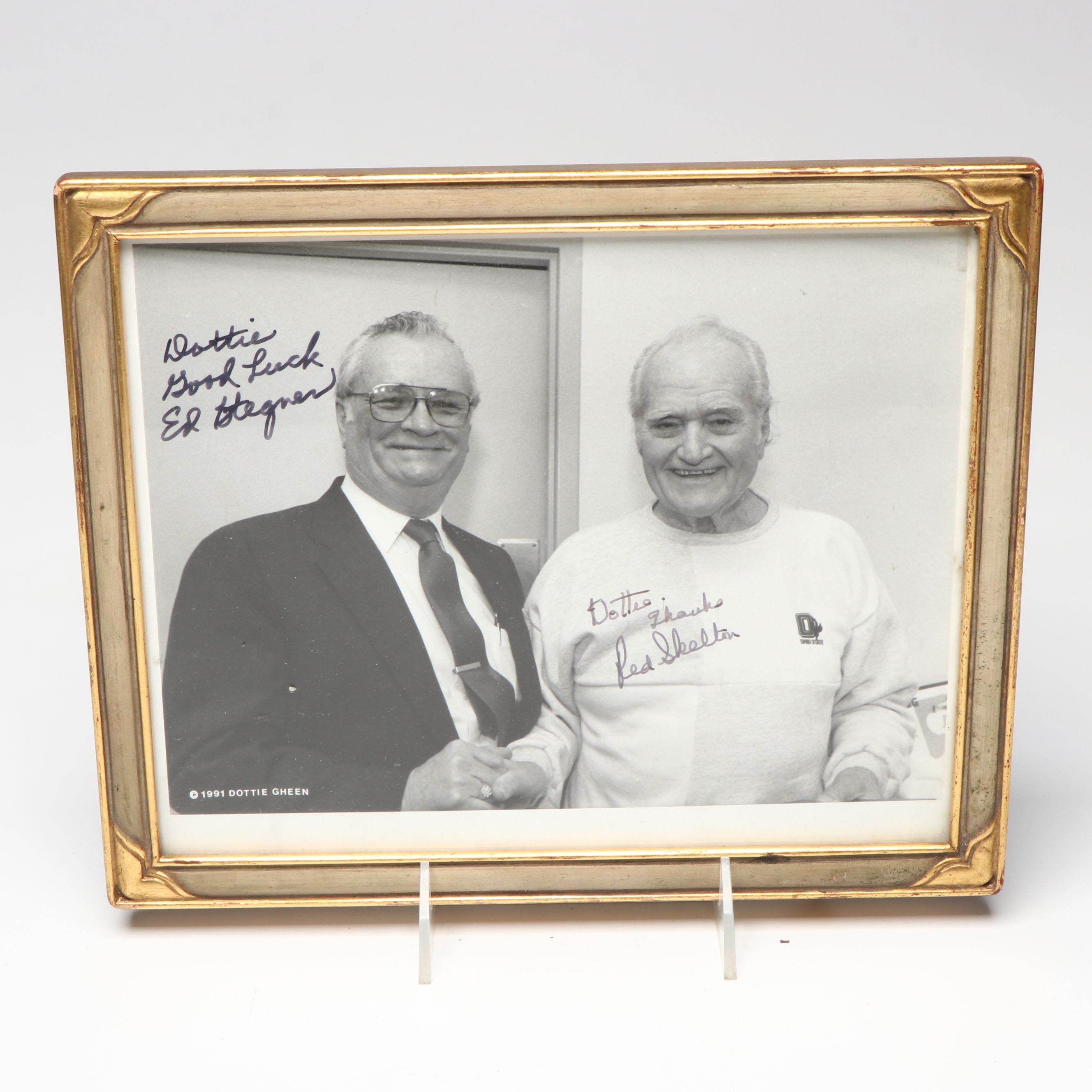 Peter, Paul & Mary, Dean Martin and Red Skelton Signed Portraits and Letter