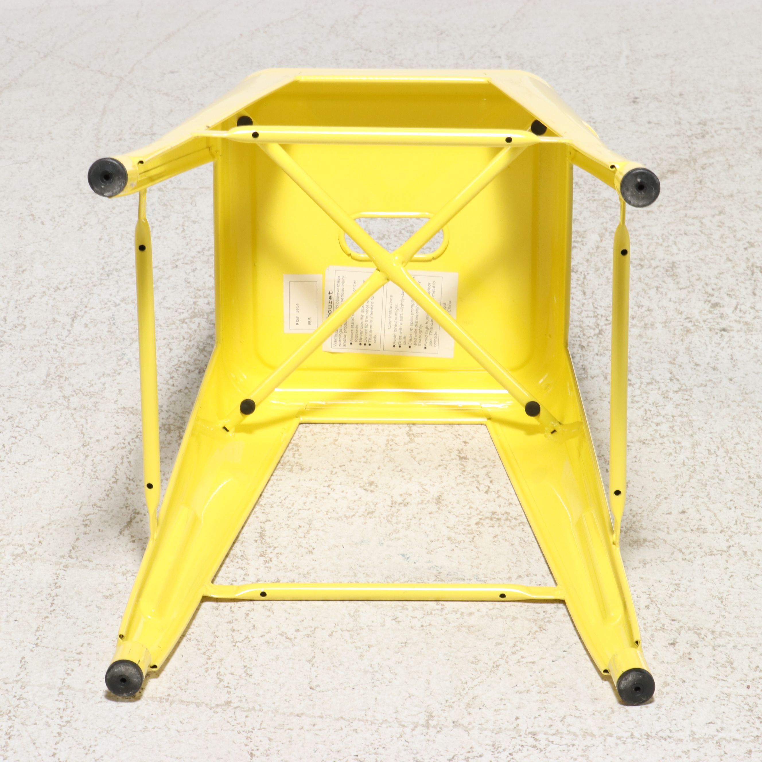 Set of Six Industrial Metal Barstools