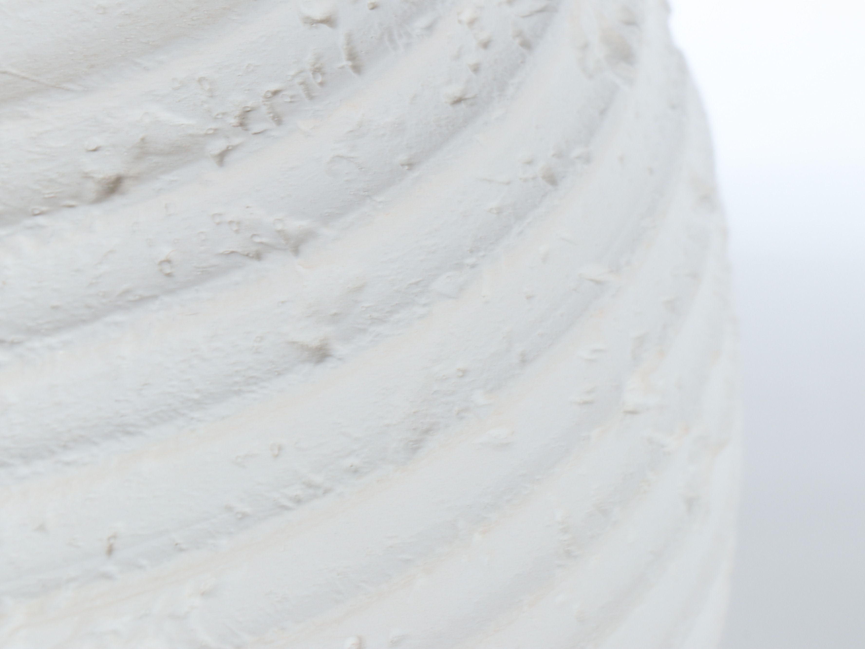 Pair of White Banded Beehive Ceramic Table Lamps with Conical Shades