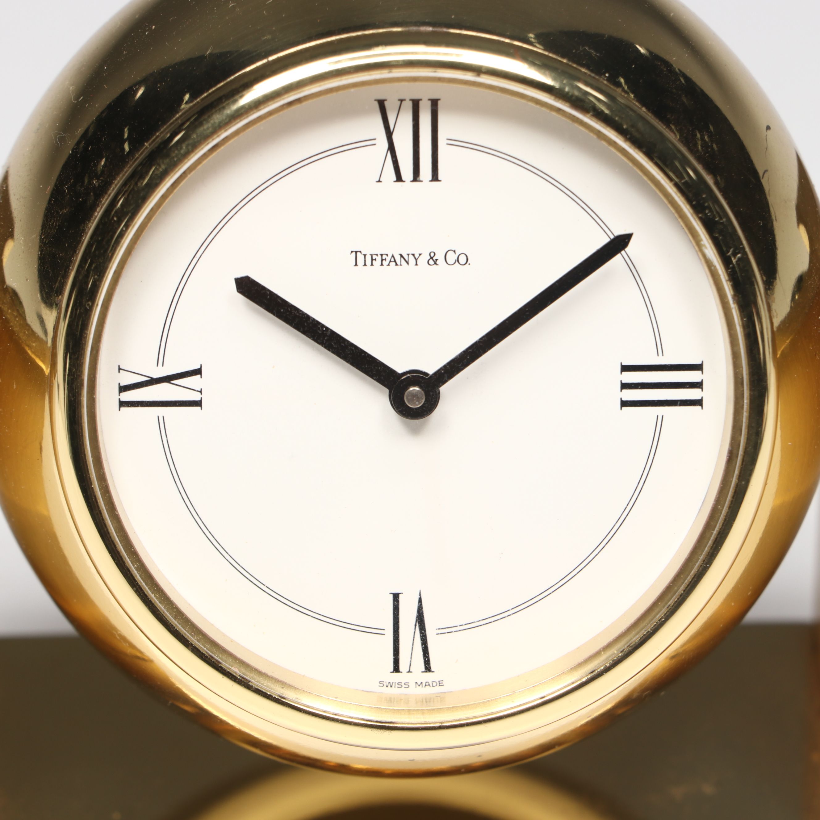 Tiffany & Co. Brass Desk Clock