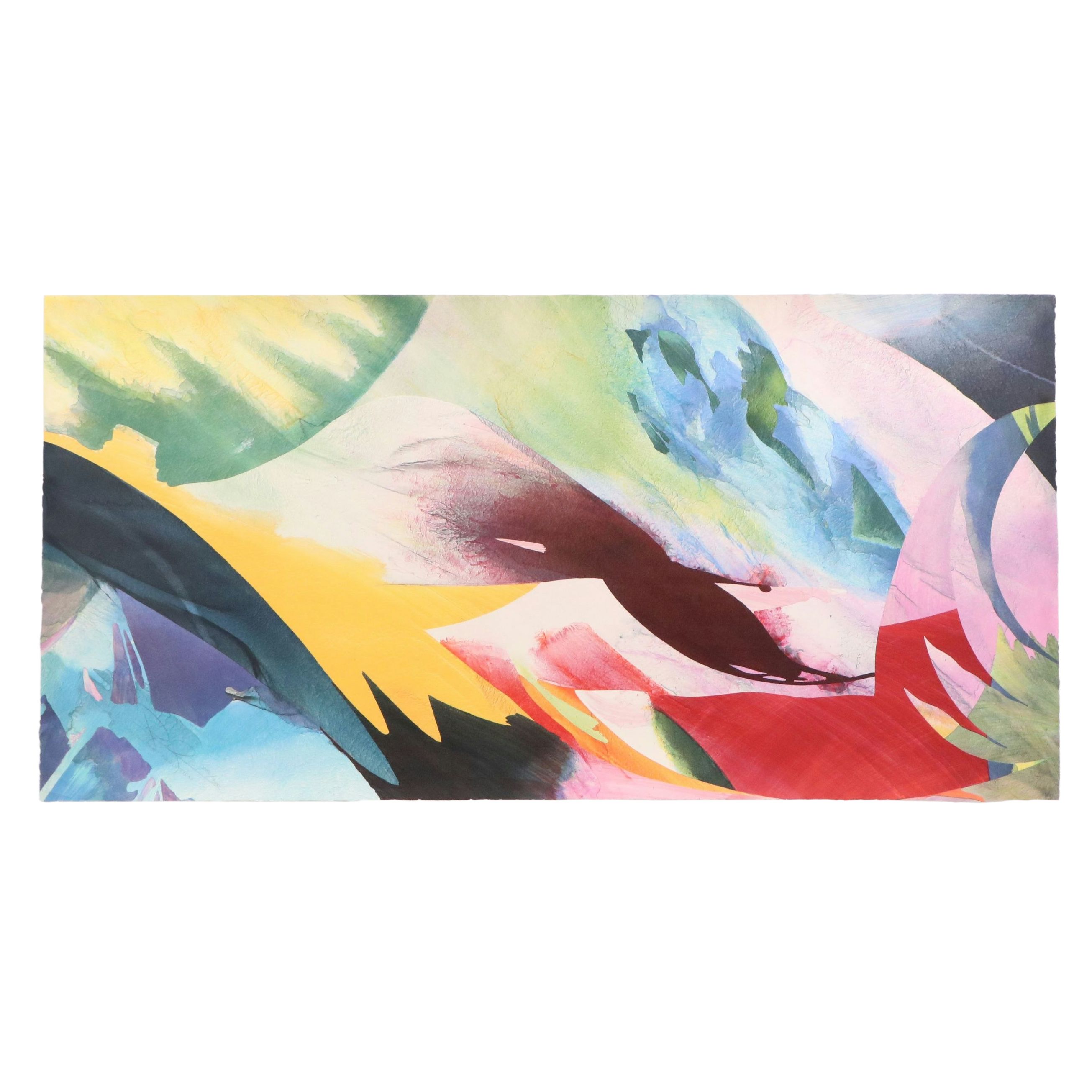 Peter Kitchell Color Lithograph "Continuous Abruption"