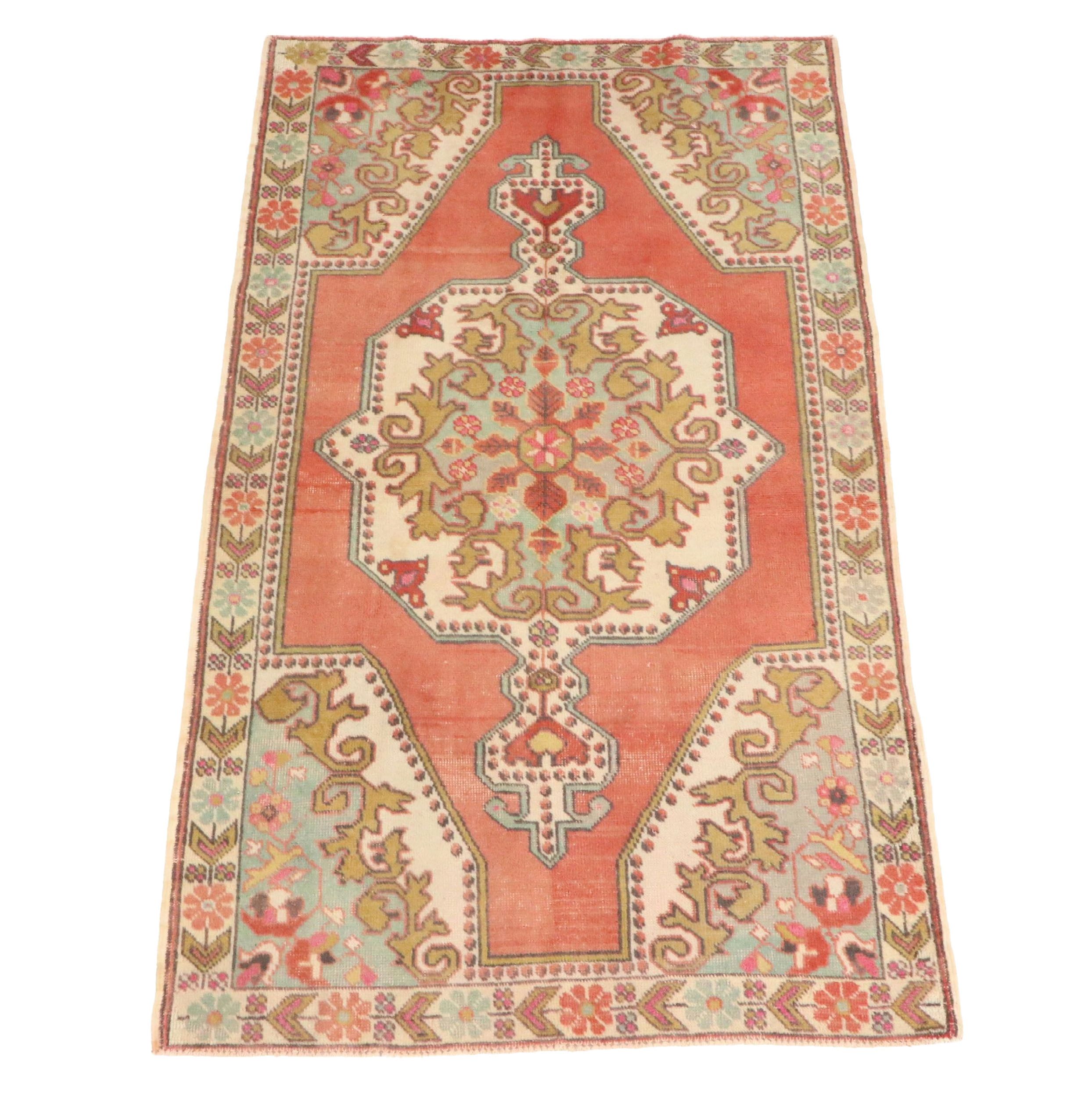 4'9 x 7'10 Hand-Knotted Turkish Anatolian Area Rug