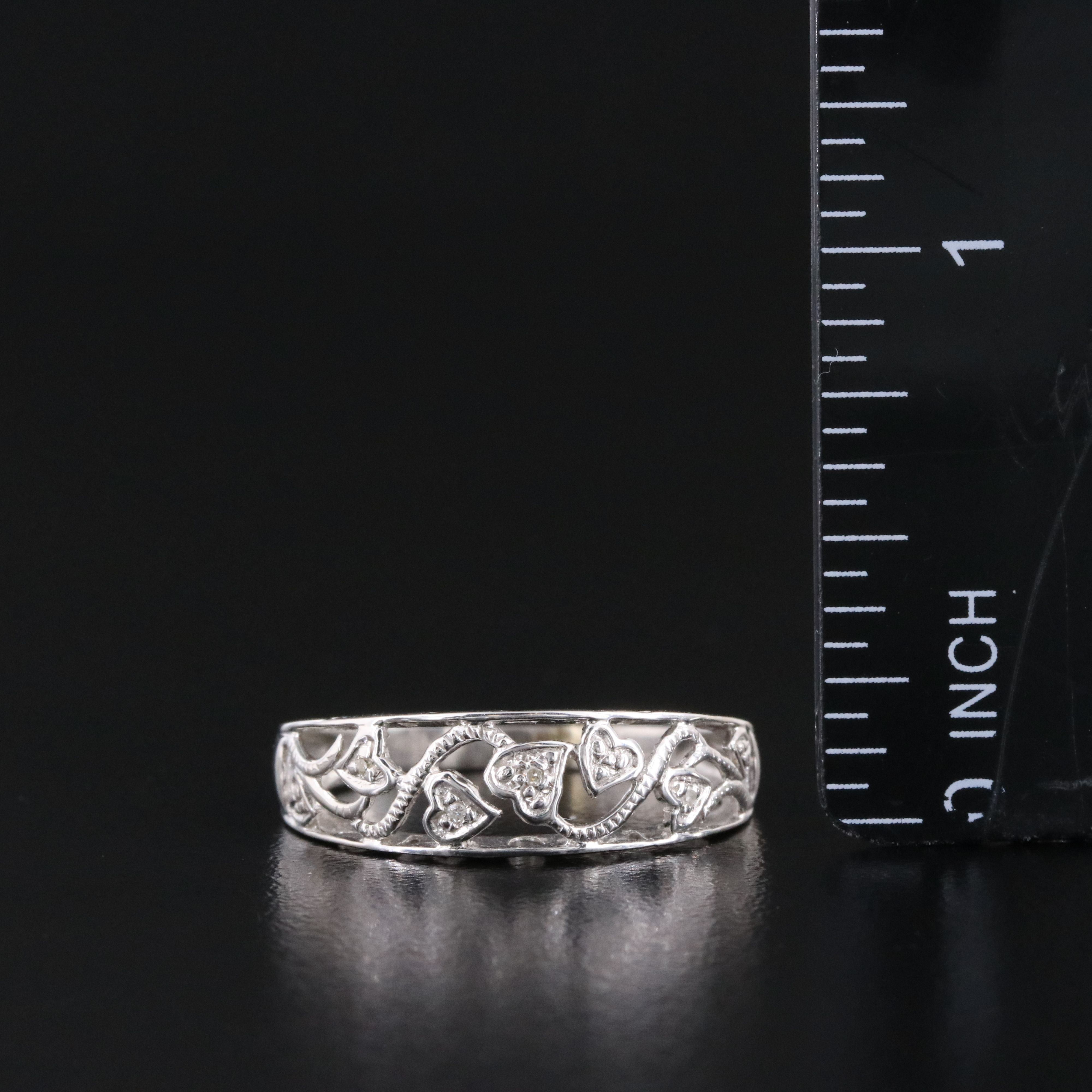 10K 0.01 CTW Diamond Heart Ring