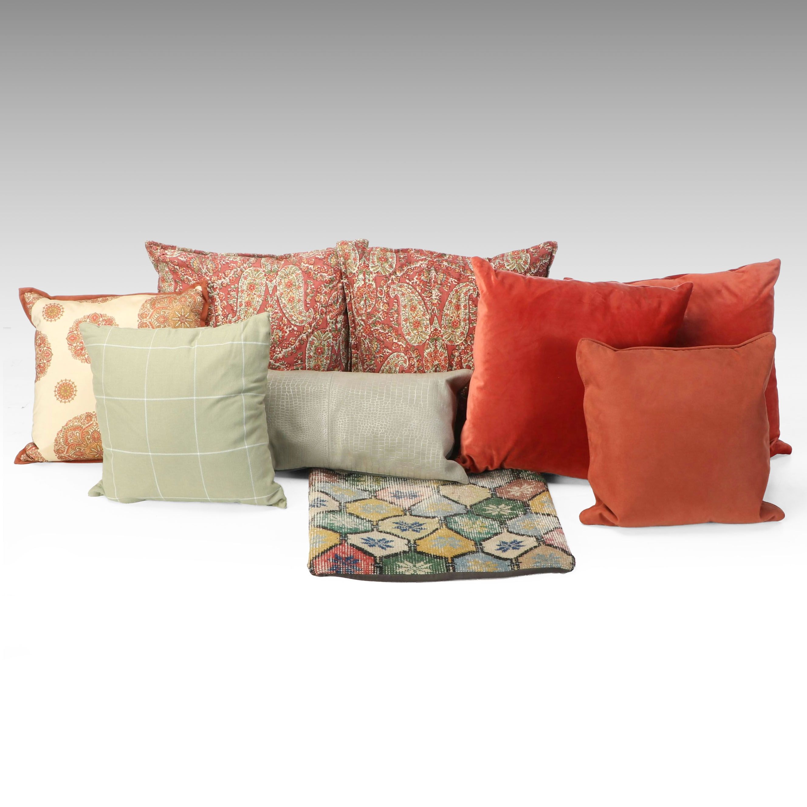 Faux Snakeskin Suede Pillow with More Decorative Throw Pillows and Covers