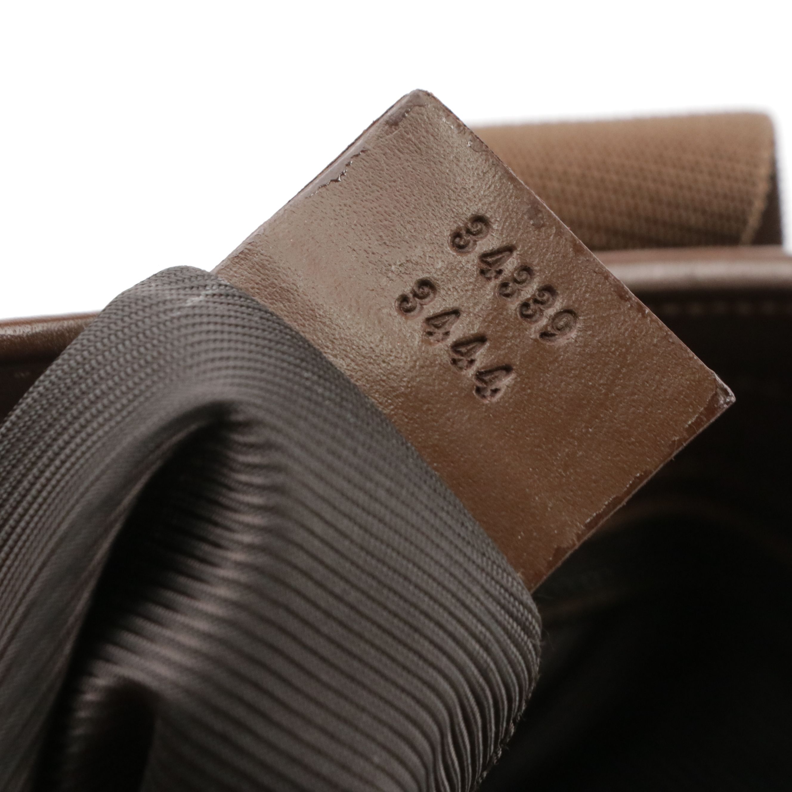 Gucci Front Pocket Zip Tote Bag in Brown GG Canvas and Leather