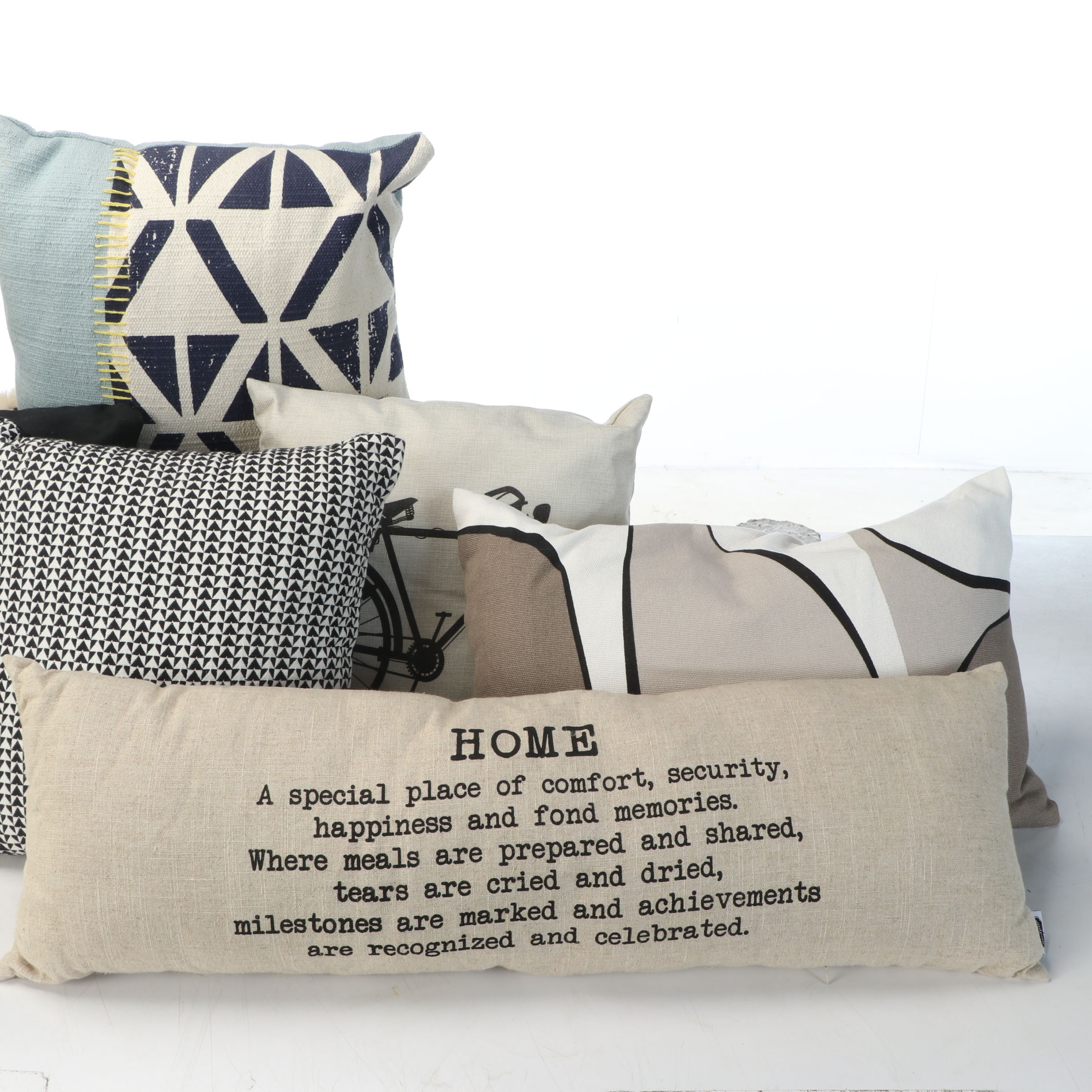 Bohemian Style Lumbar Pillow with More Printed Accent Pillows