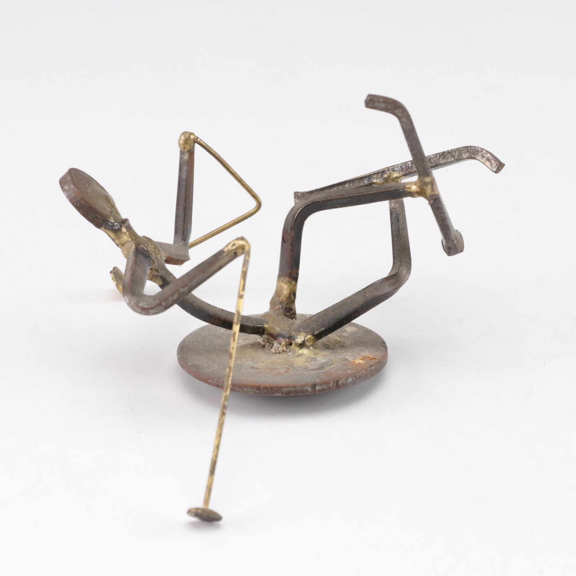 Anton Brutalist-Style Metal Sculptures of Skiing Figures, 1973