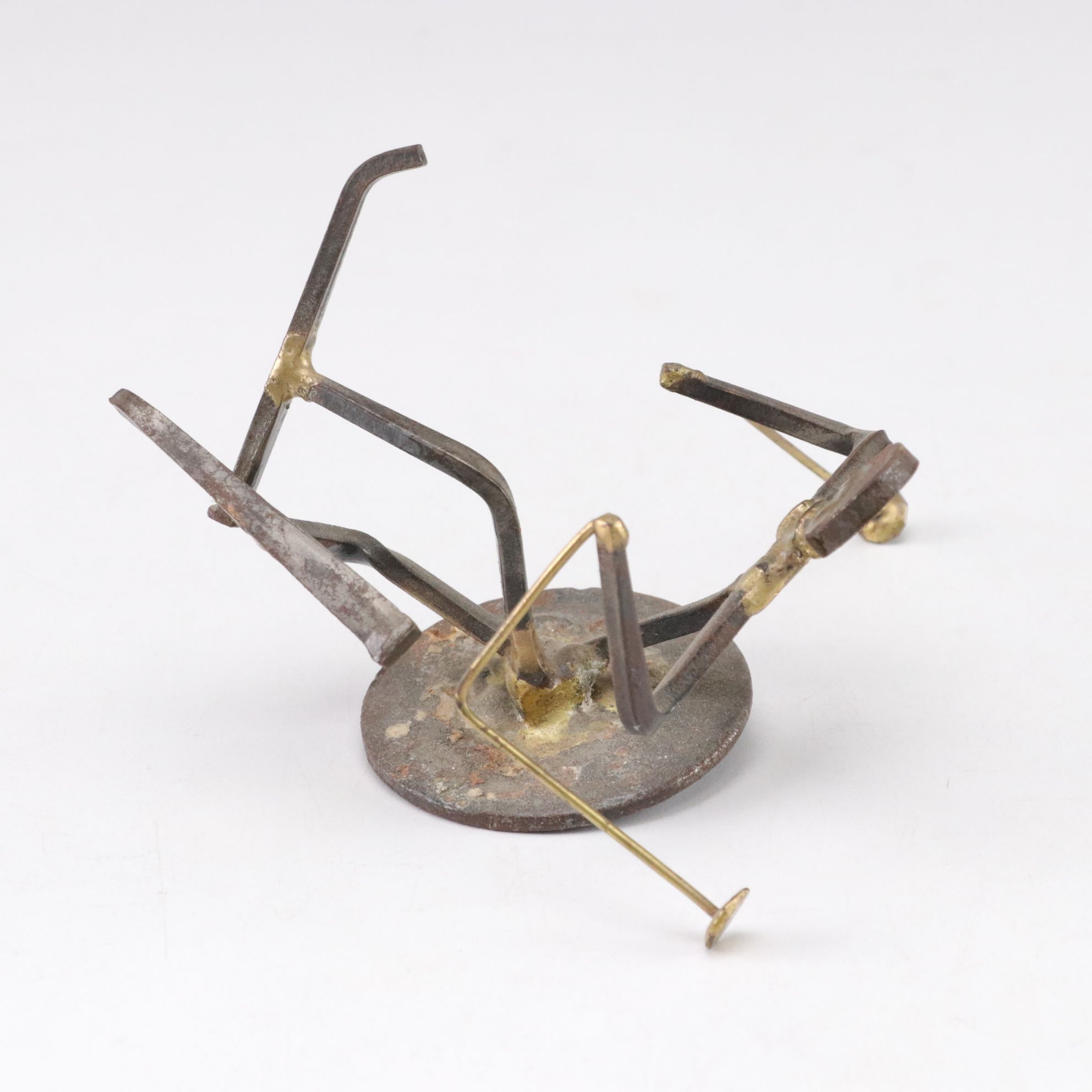 Anton Brutalist-Style Metal Sculptures of Skiing Figures, 1973