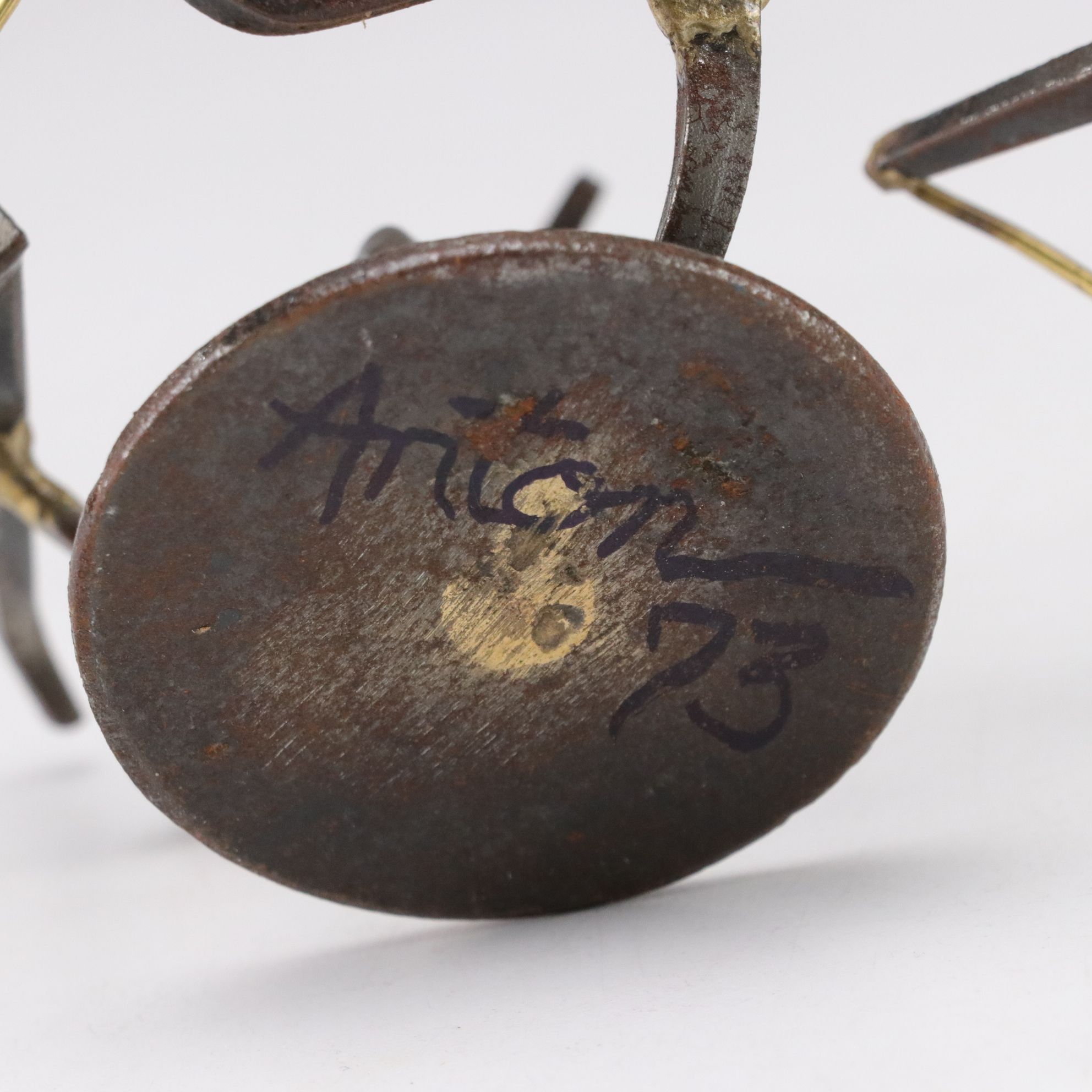 Anton Brutalist-Style Metal Sculptures of Skiing Figures, 1973