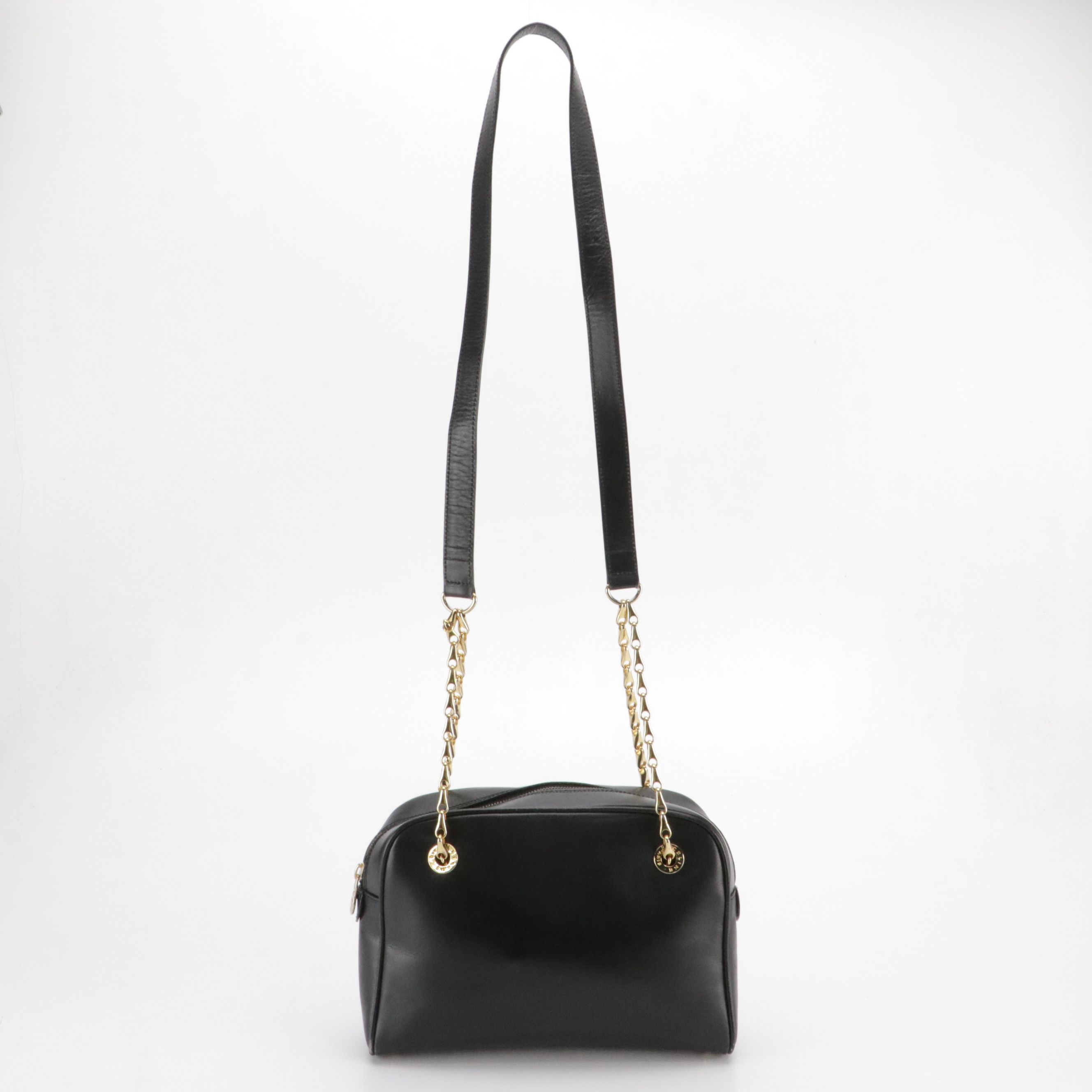 Celine Leather and Chain Strap Crossbody Bag