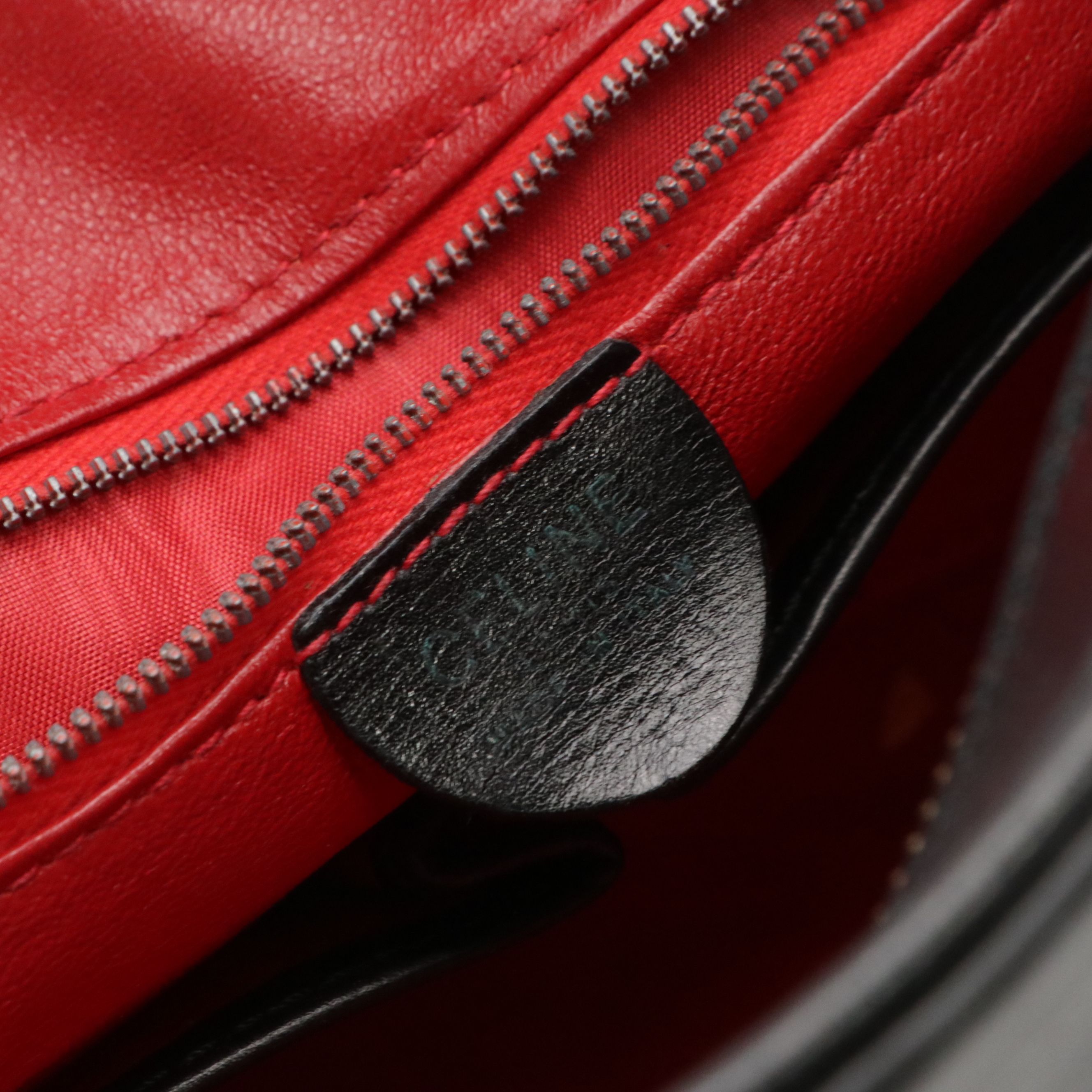 Celine Leather and Chain Strap Crossbody Bag