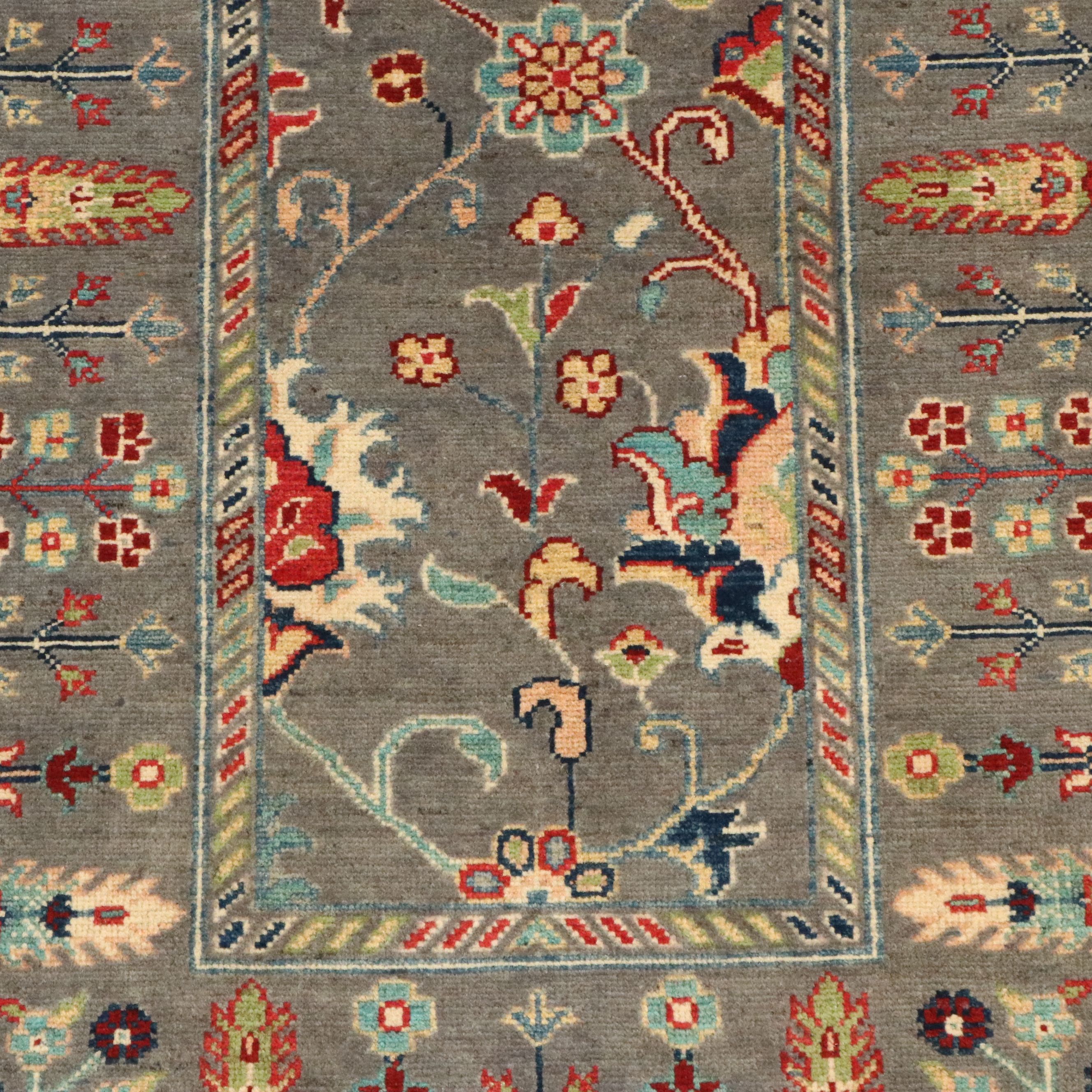 2'9 x 9'10 Hand-Knotted Pakistani Kazak Style Carpet Runner