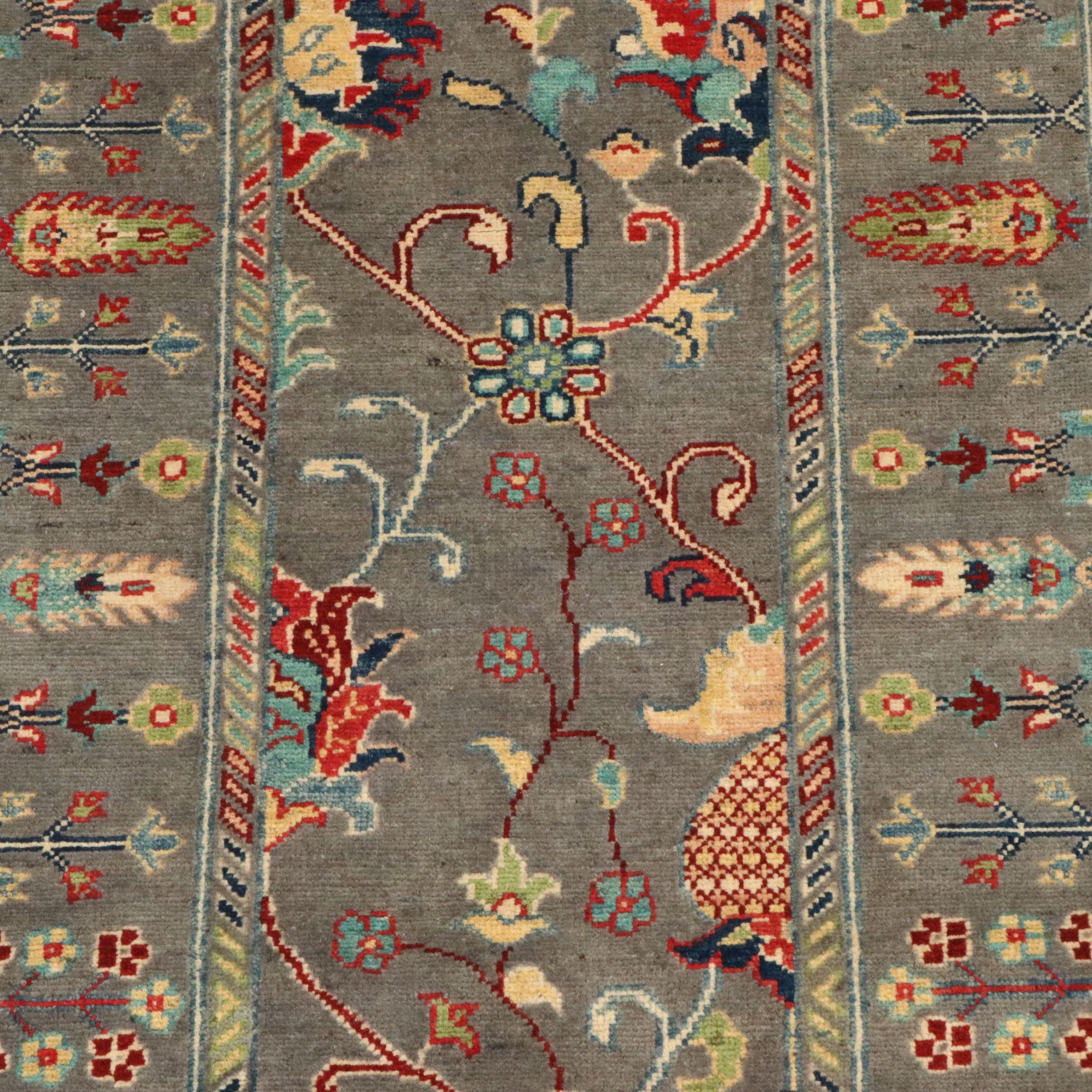 2'9 x 9'10 Hand-Knotted Pakistani Kazak Style Carpet Runner