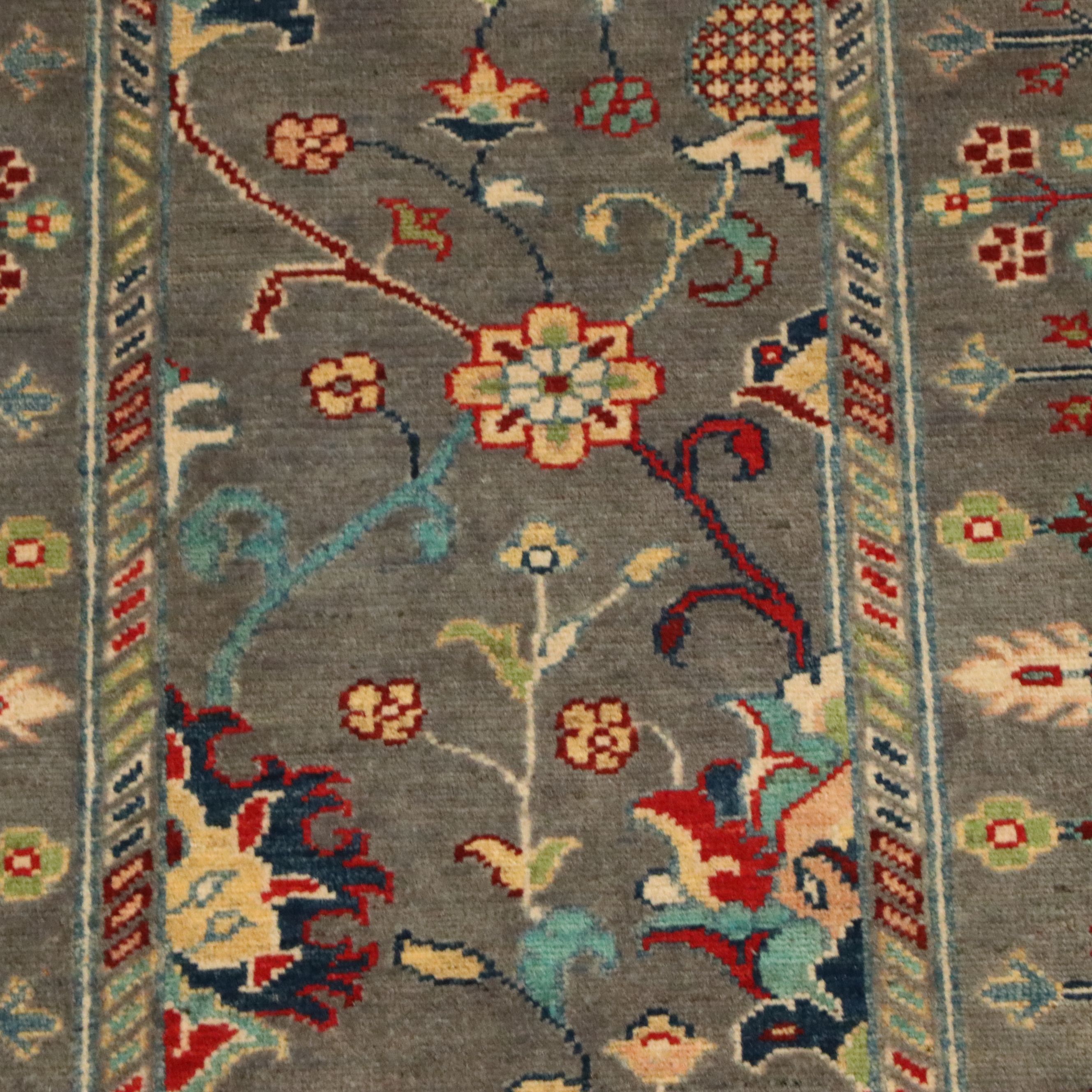 2'9 x 9'10 Hand-Knotted Pakistani Kazak Style Carpet Runner