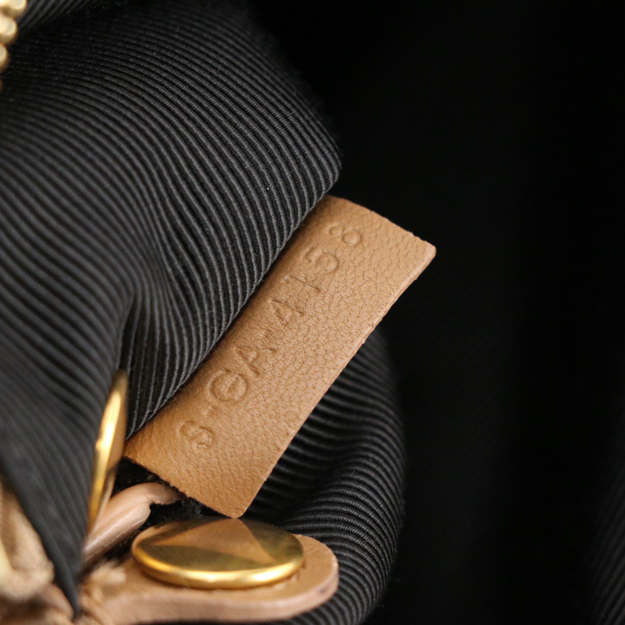 Celine Trio Crossbody Bag in Light Brown Calfskin Leather