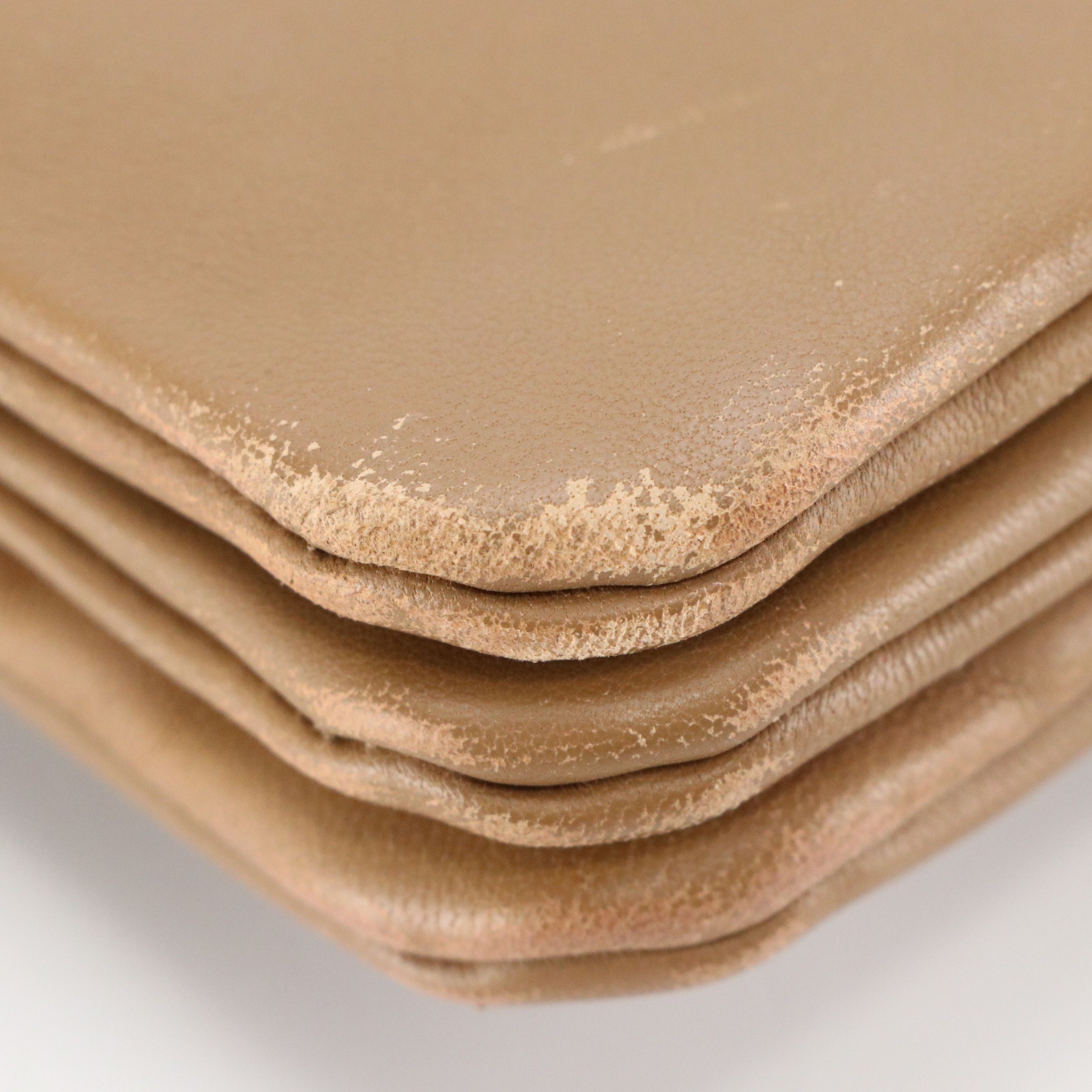 Celine Trio Crossbody Bag in Light Brown Calfskin Leather