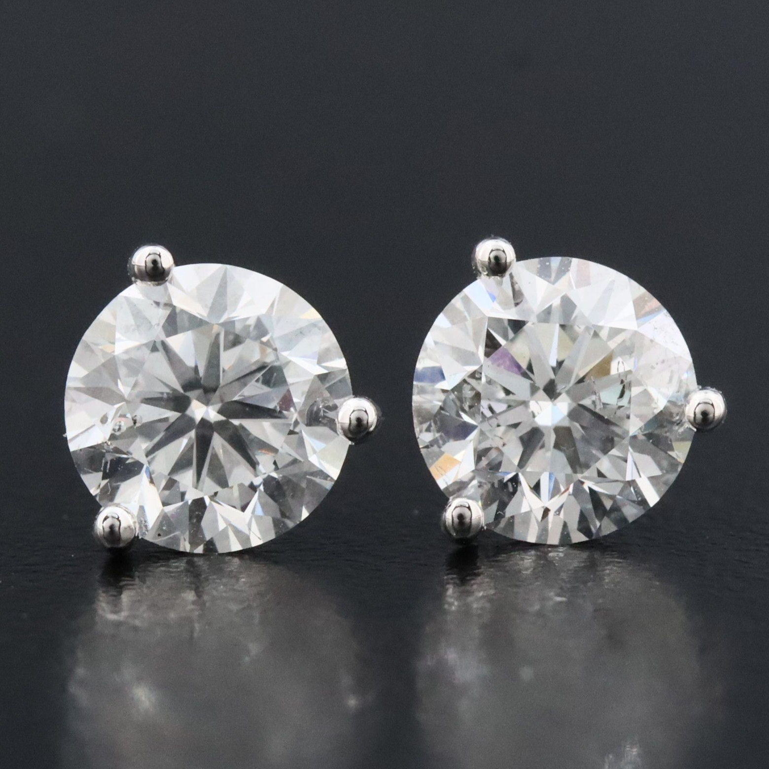 10K 2.00 CTW Lab Grown Diamond Martini-Set Stud Earrings