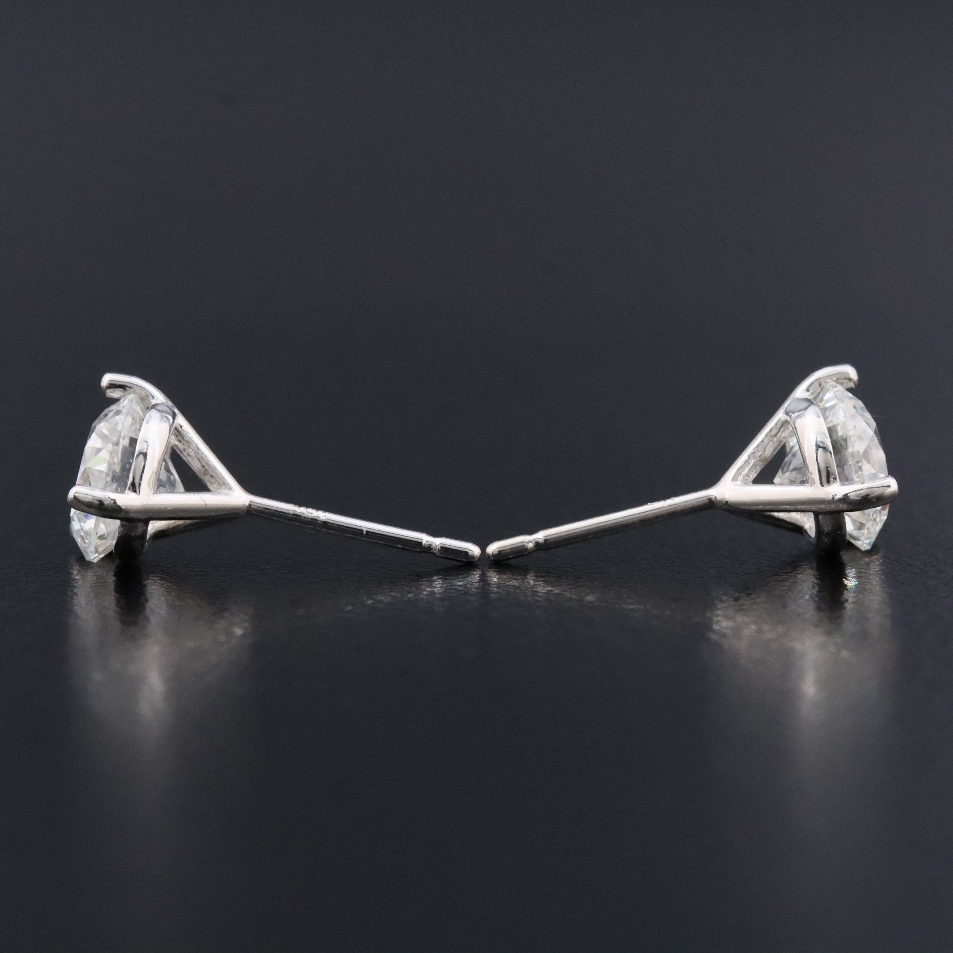 10K 2.00 CTW Lab Grown Diamond Martini-Set Stud Earrings