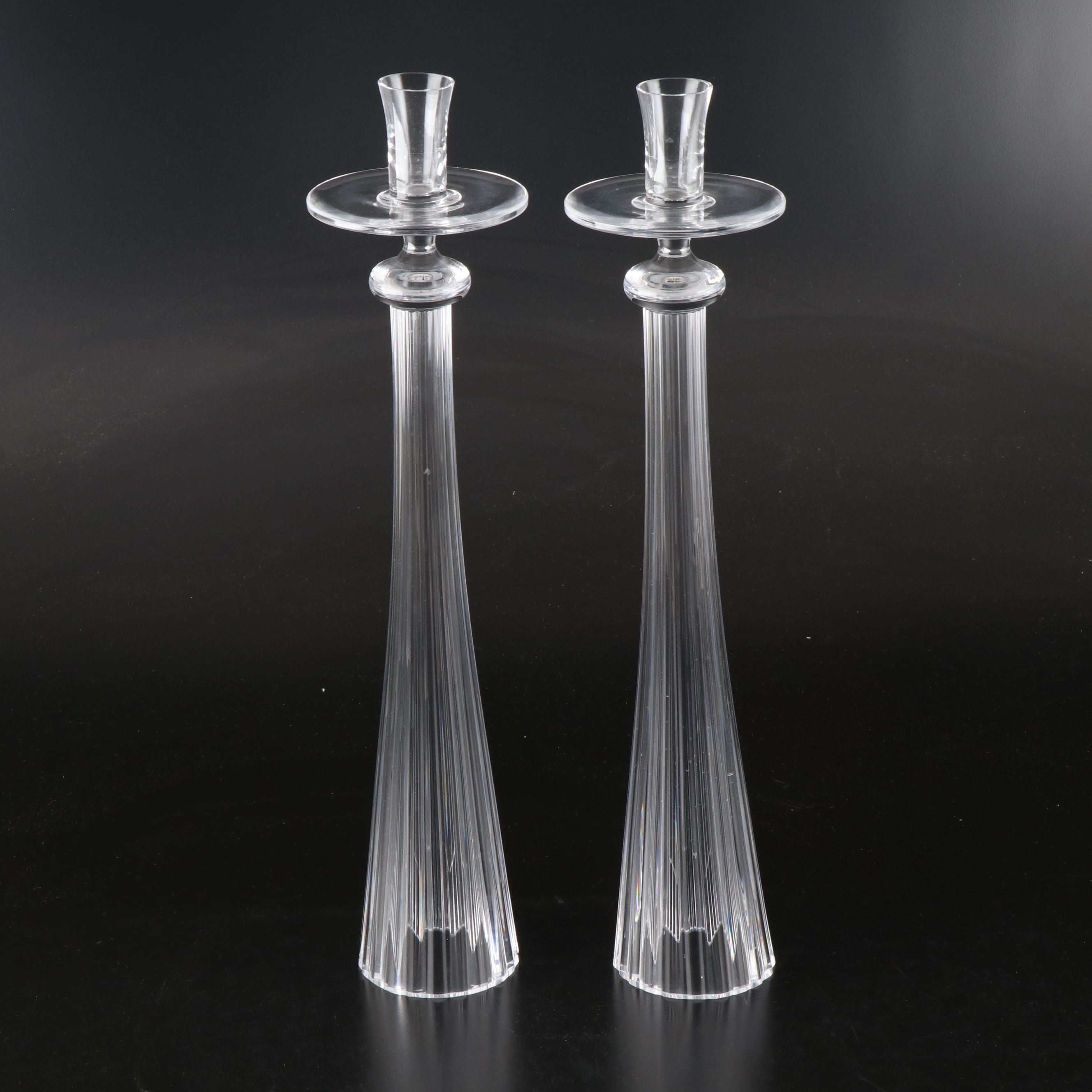 Crystal Candle Holder Pair
