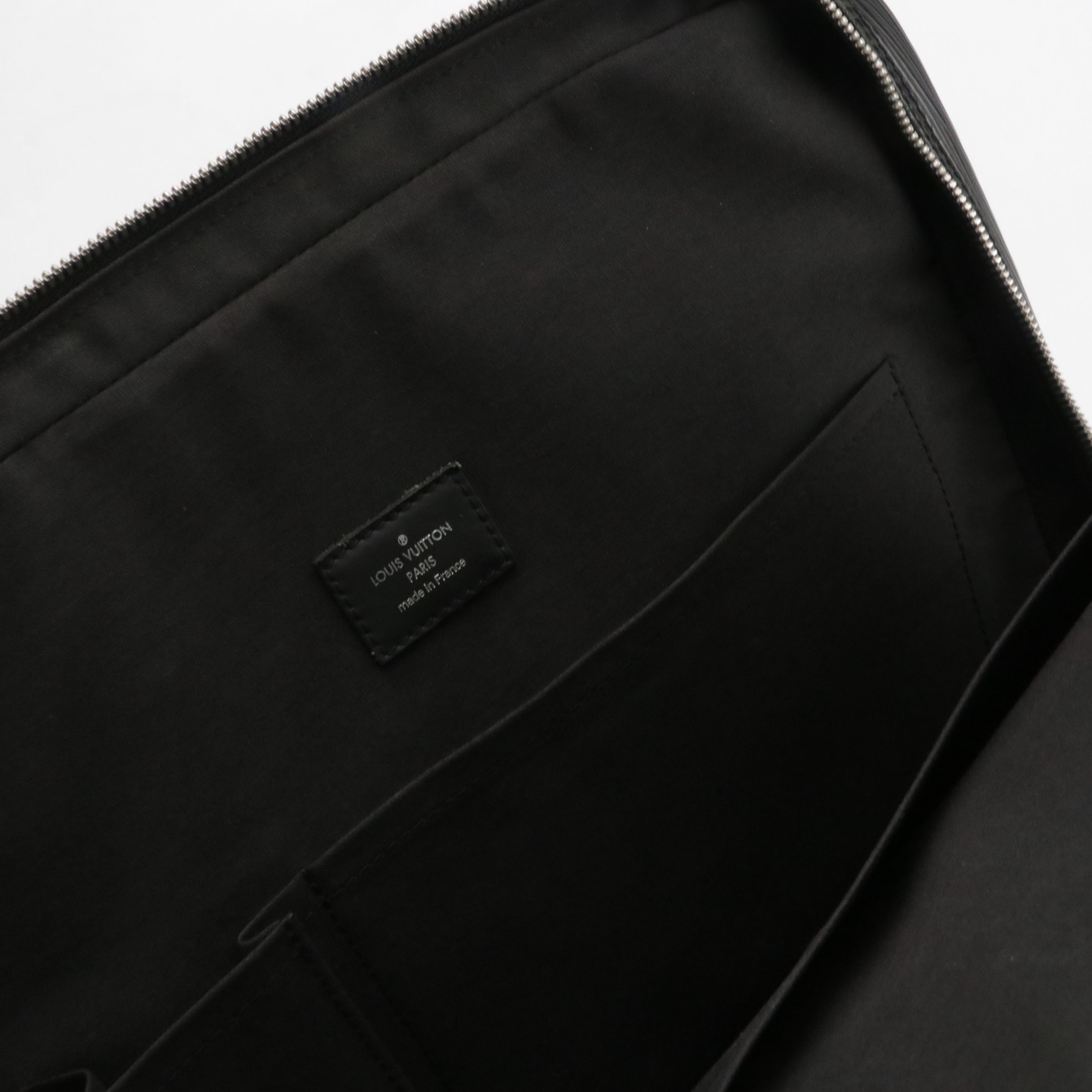 Louis Vuitton Vivienne MM Briefcase Bag in Black Epi and Smooth Leather